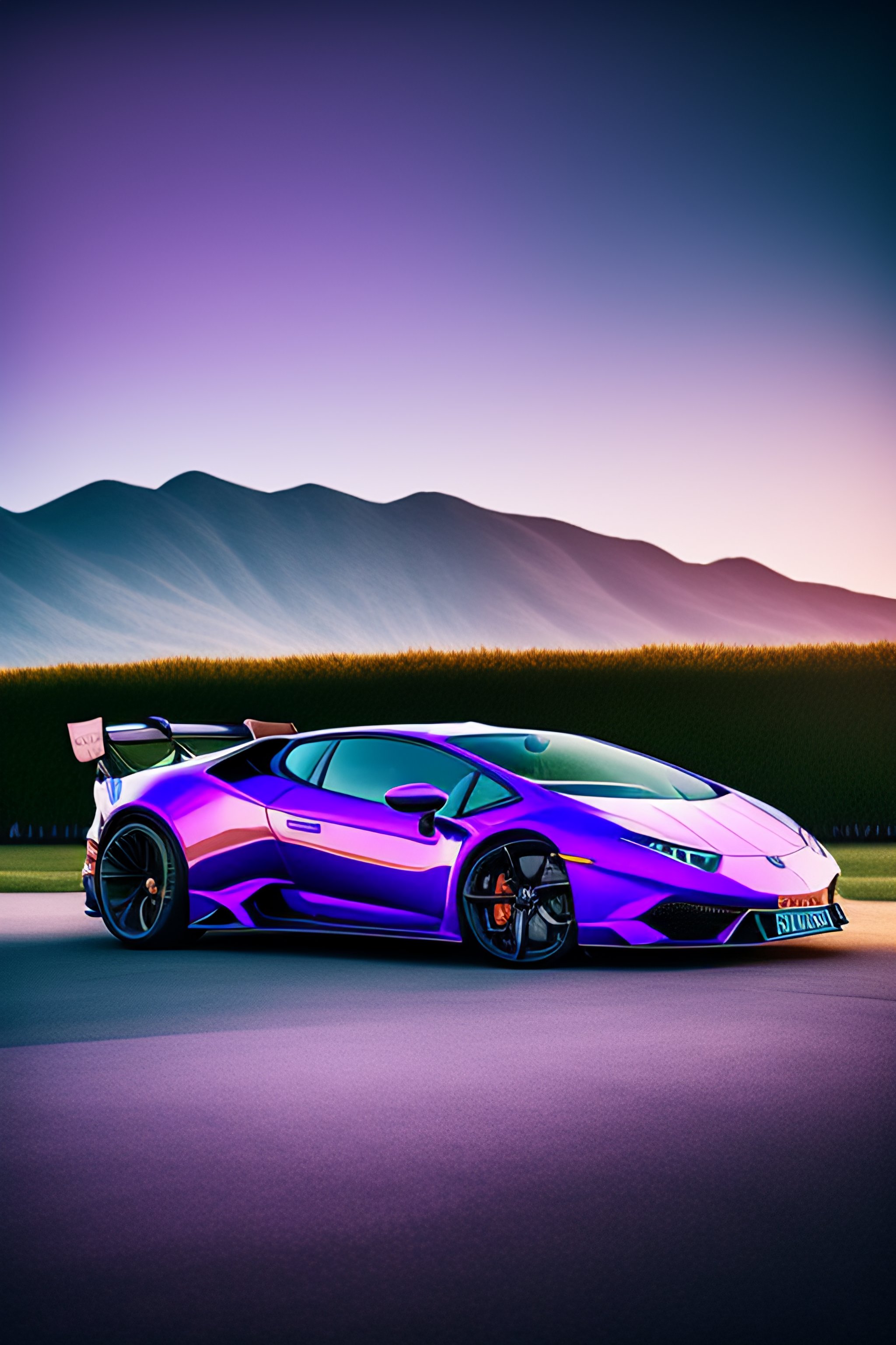 Lexica - Purple Lamborghini Huracán with a blue sky background, Realistic,  8K Resolution, High Definition, Ultra HD, Editorial