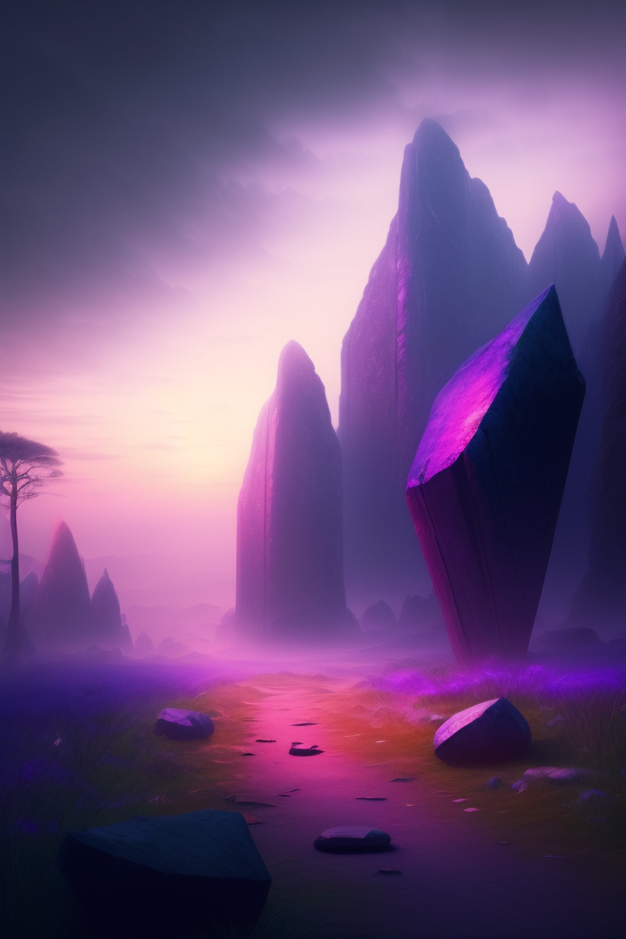 Lexica - Mystical background, debris, stones, fantasy art, gloomy ...