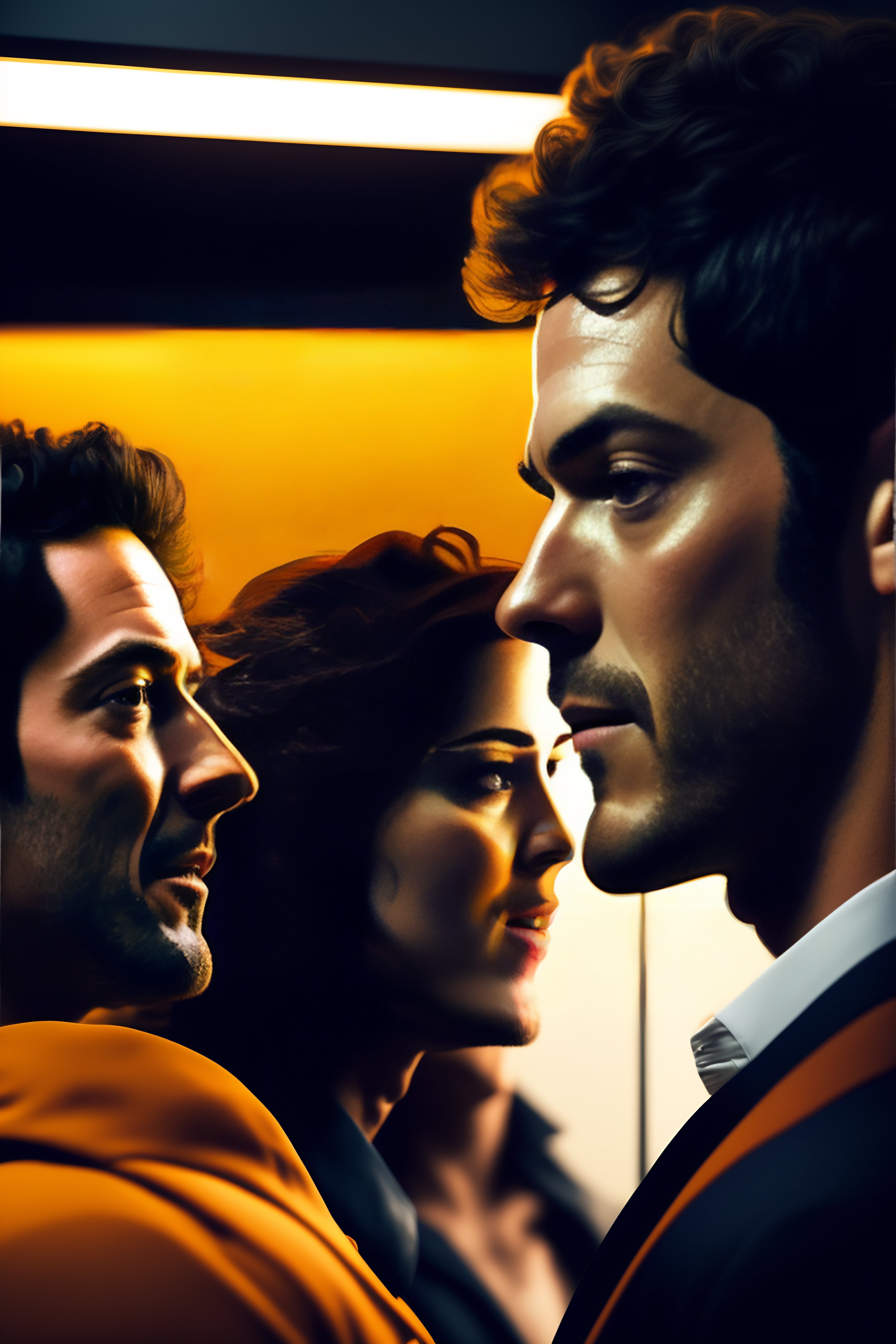 Lexica - Actor Adam Brody is in a tight elevator together with a camera ...