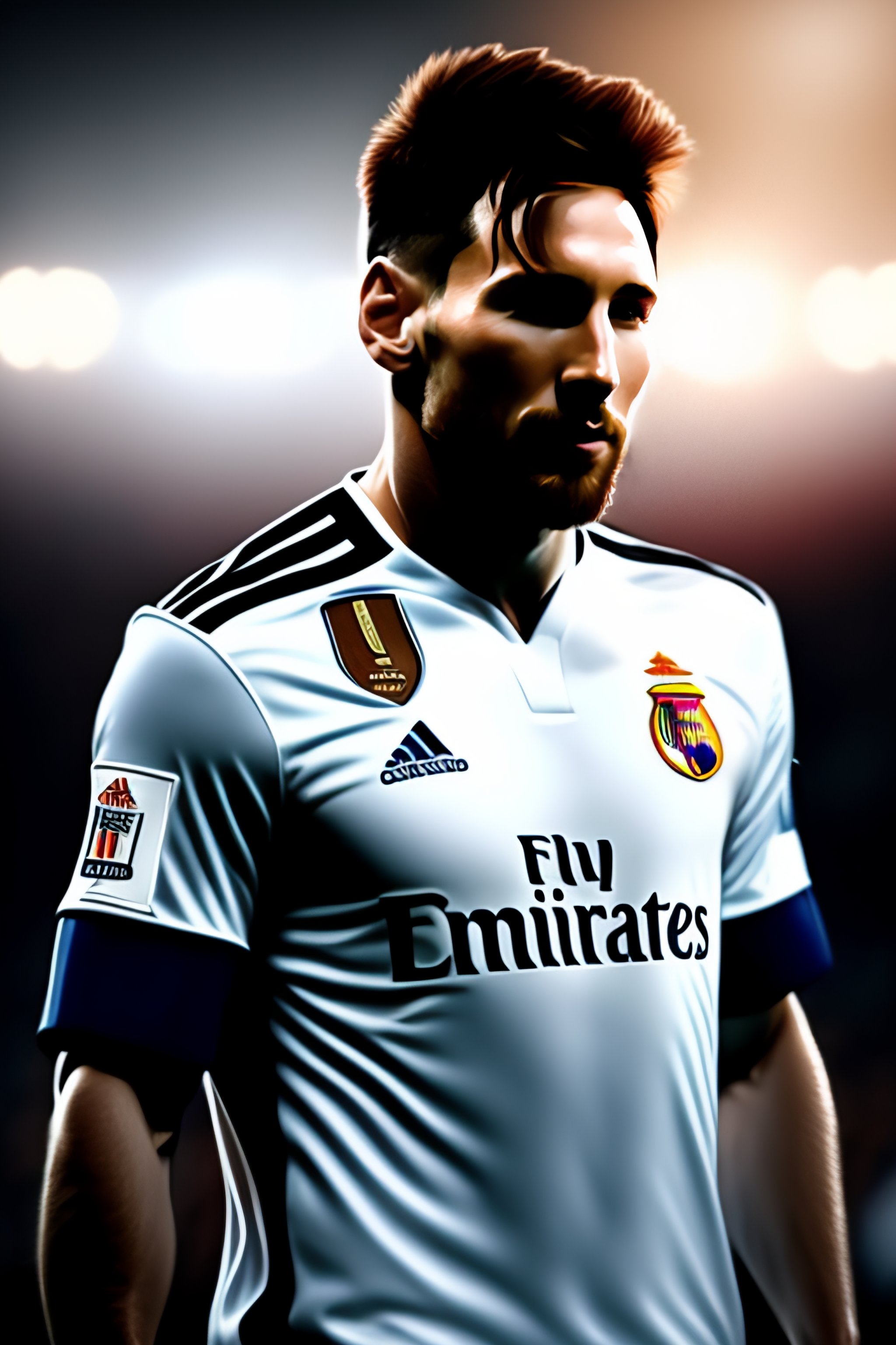 Messi in cheap real madrid jersey