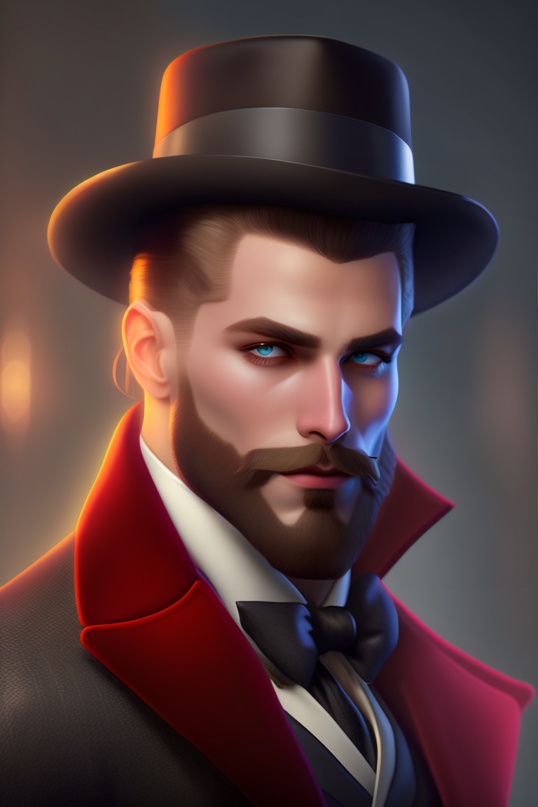 Lexica - A modern vampire in 1920s clothes, stylish man, with beard ...