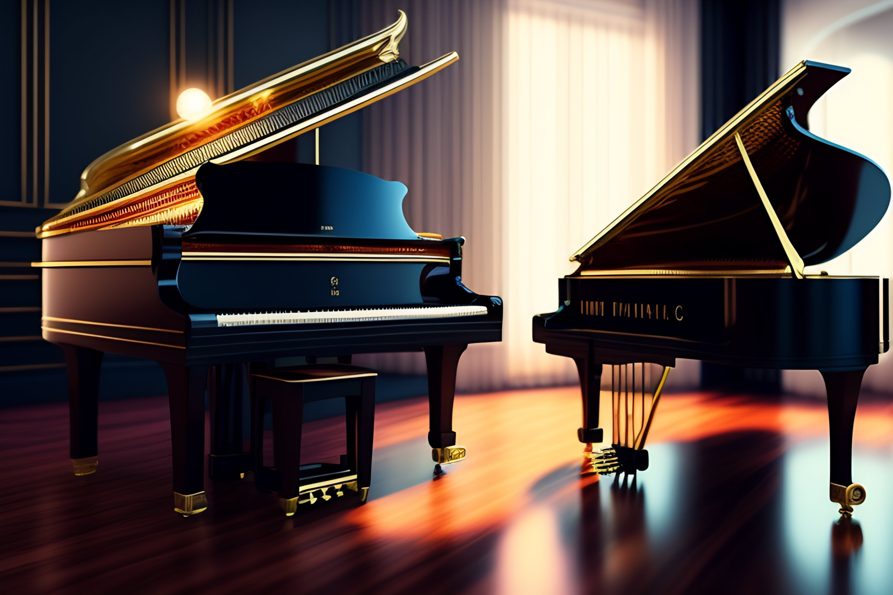 concert grand piano wallpaper