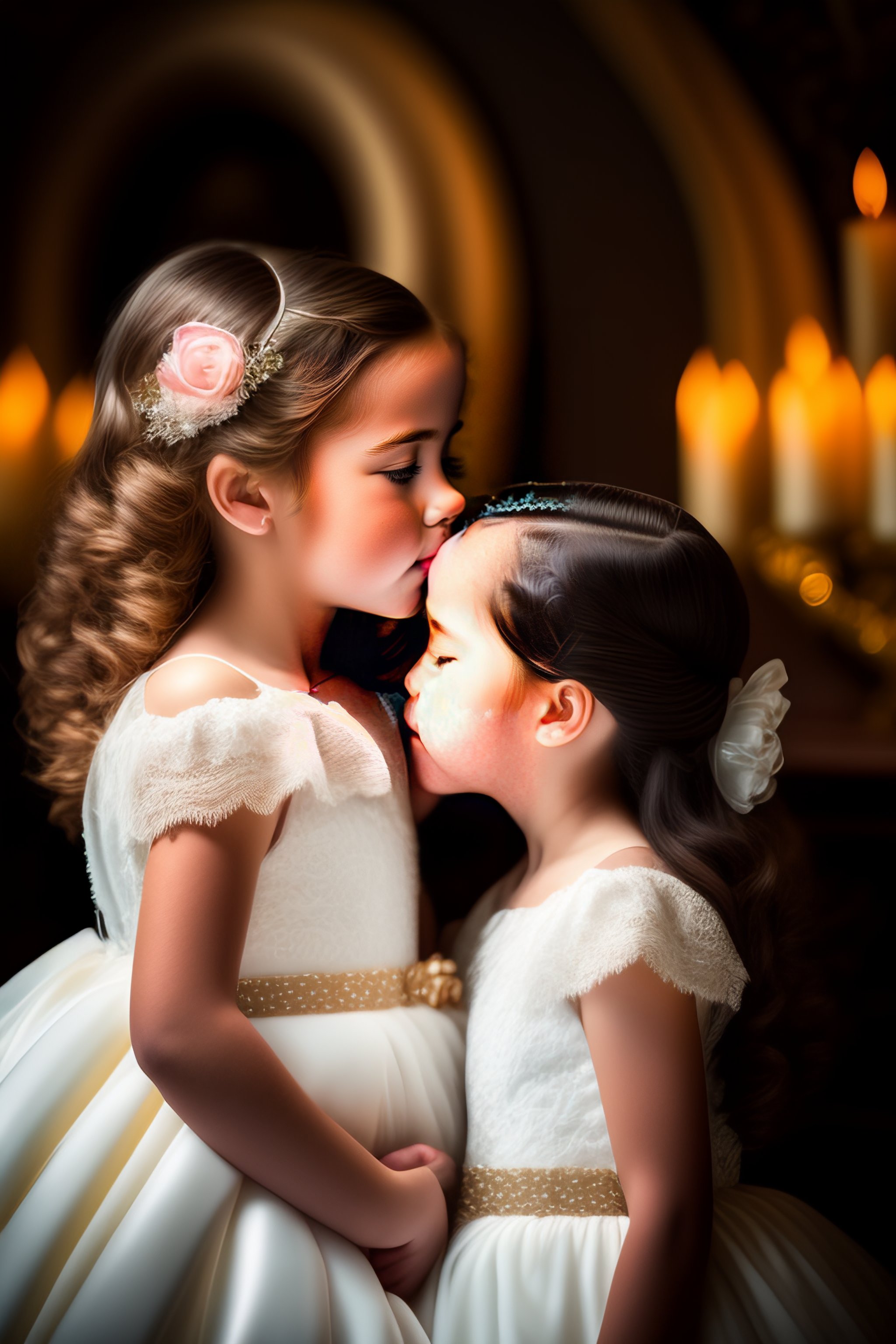 Lexica - Beautiful, photo-realistic picture of two ten year old girls