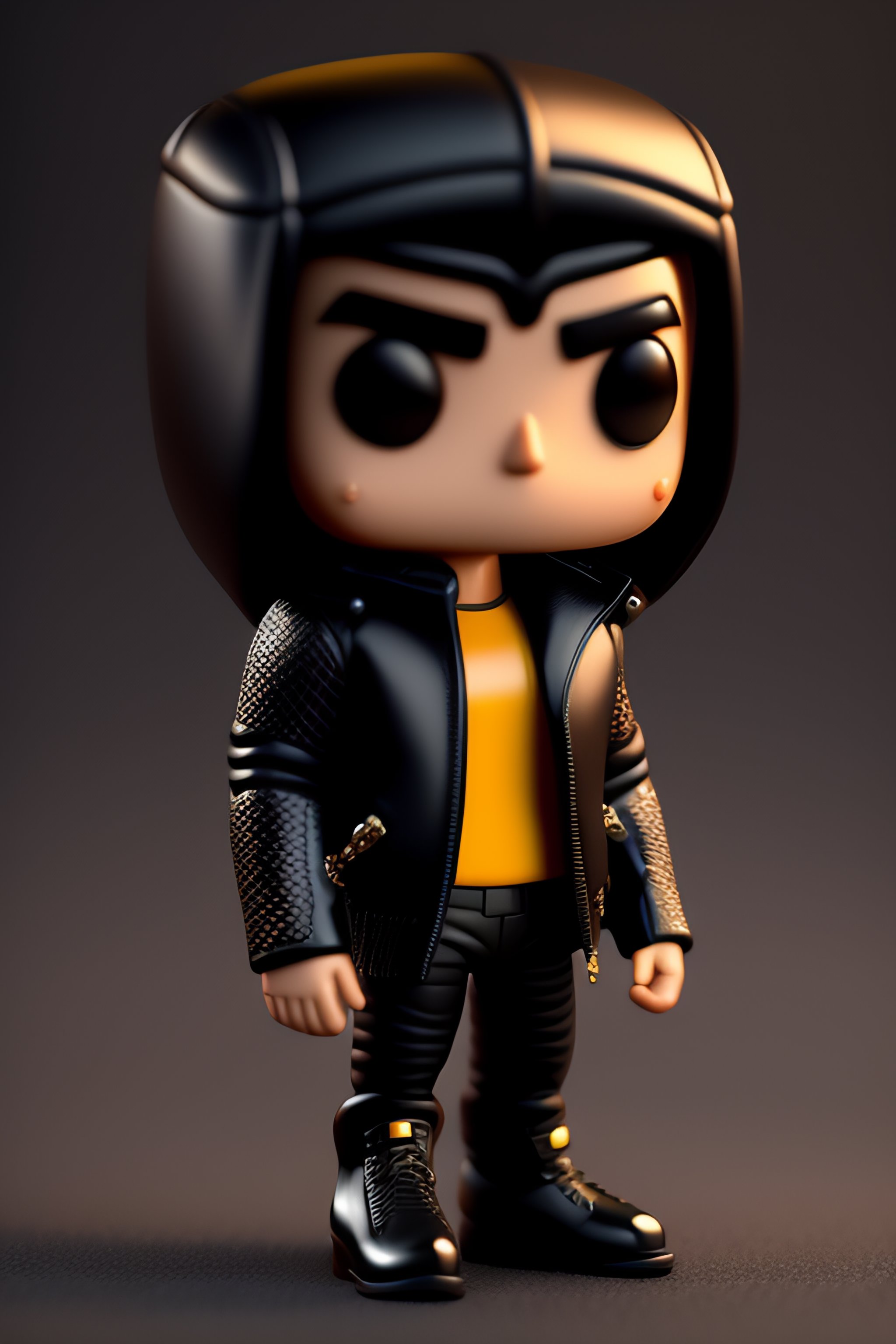 Lexica - Full body 3d octan render of funko pop snake cobra in a black ...