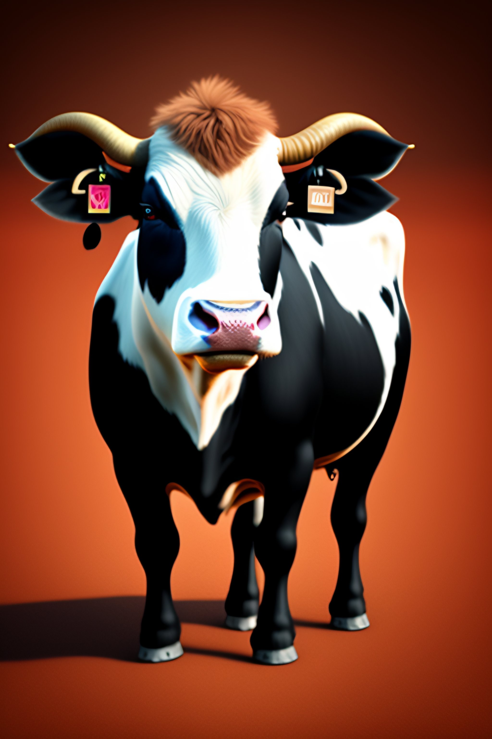 Lexica - Demon cow, 2d, cartoon