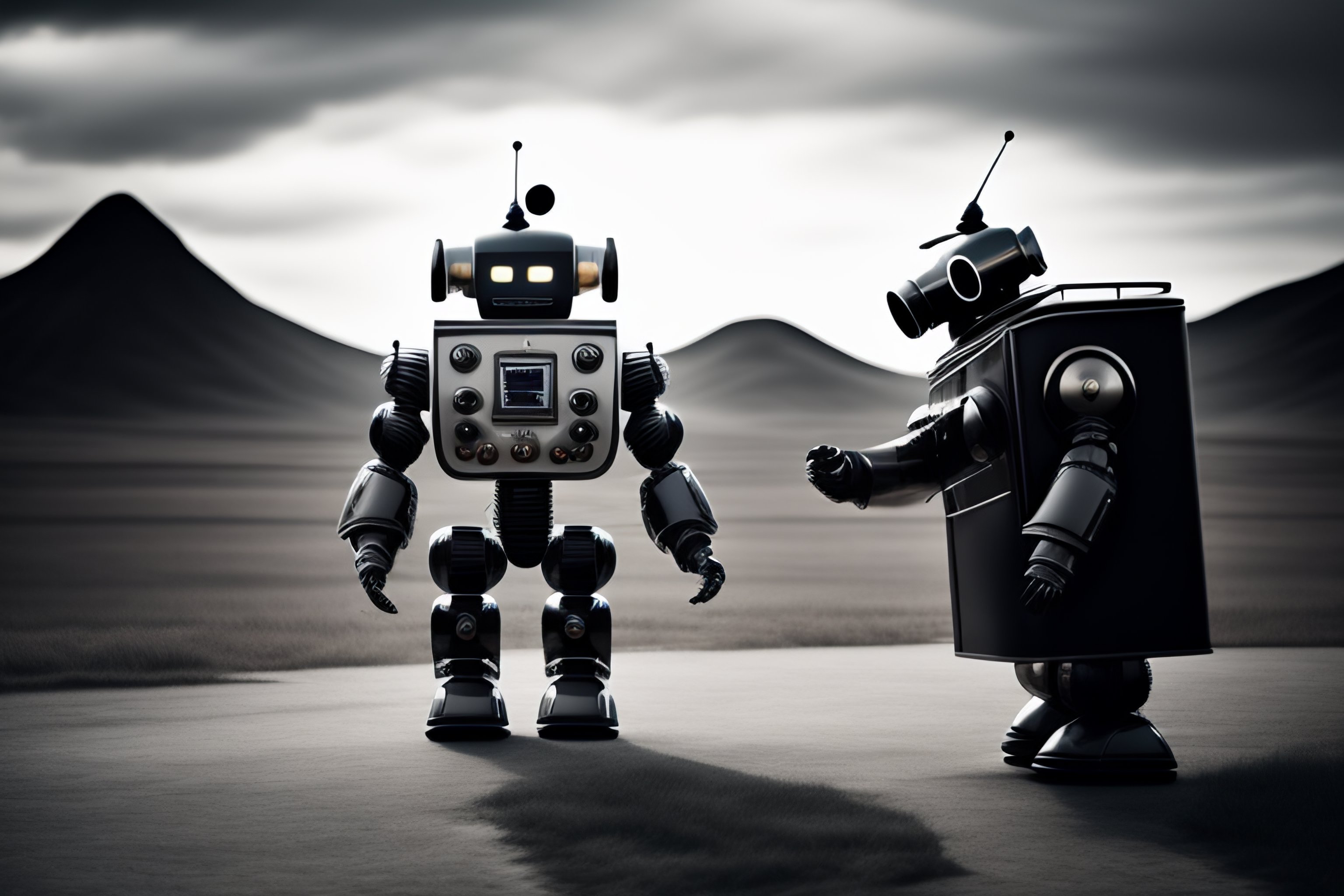 Lexica Surreal photograph of robot dancing