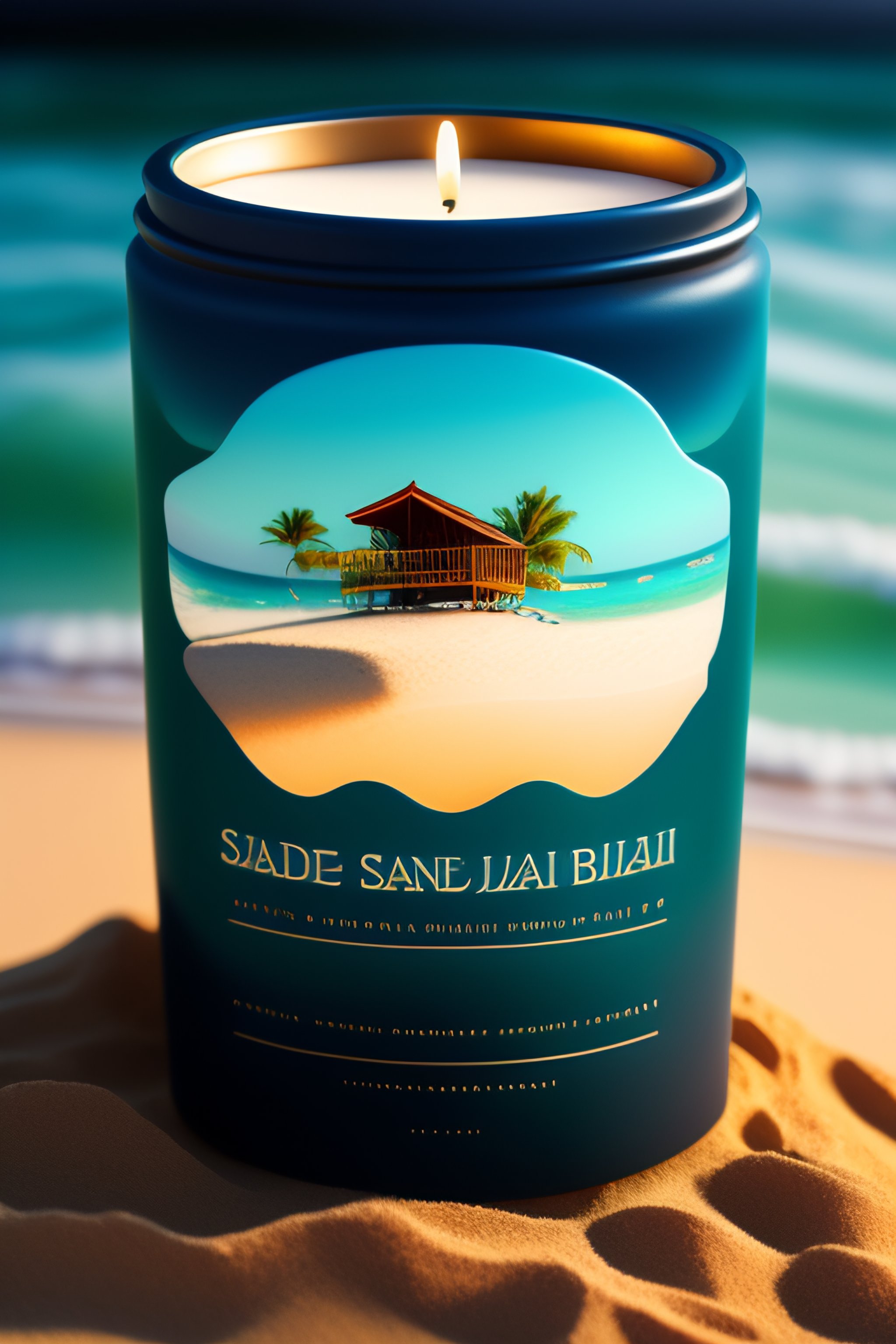 Lexica - Design beach label for candle box