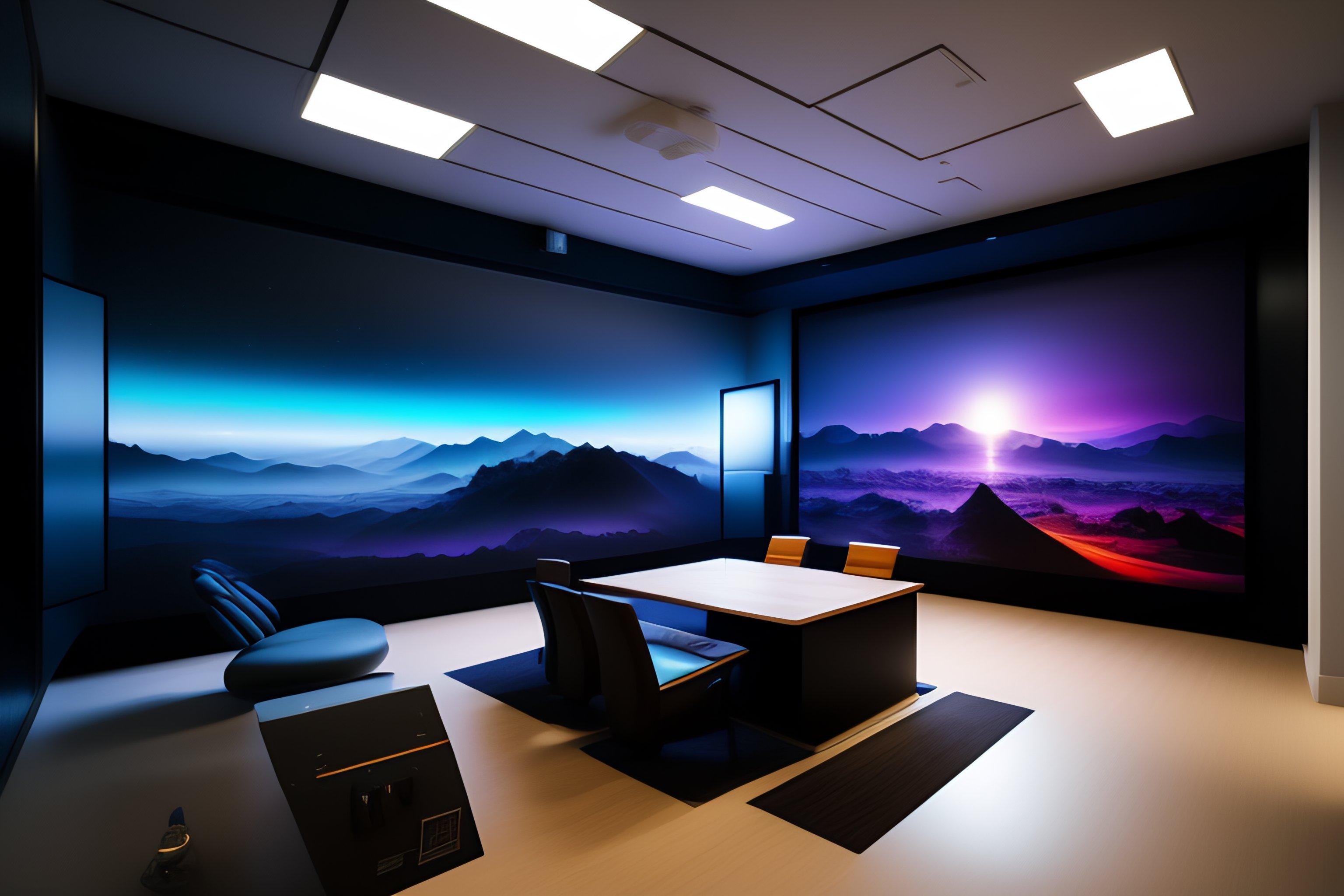 Lexica - A projector mapping room with single dark rider about future ...