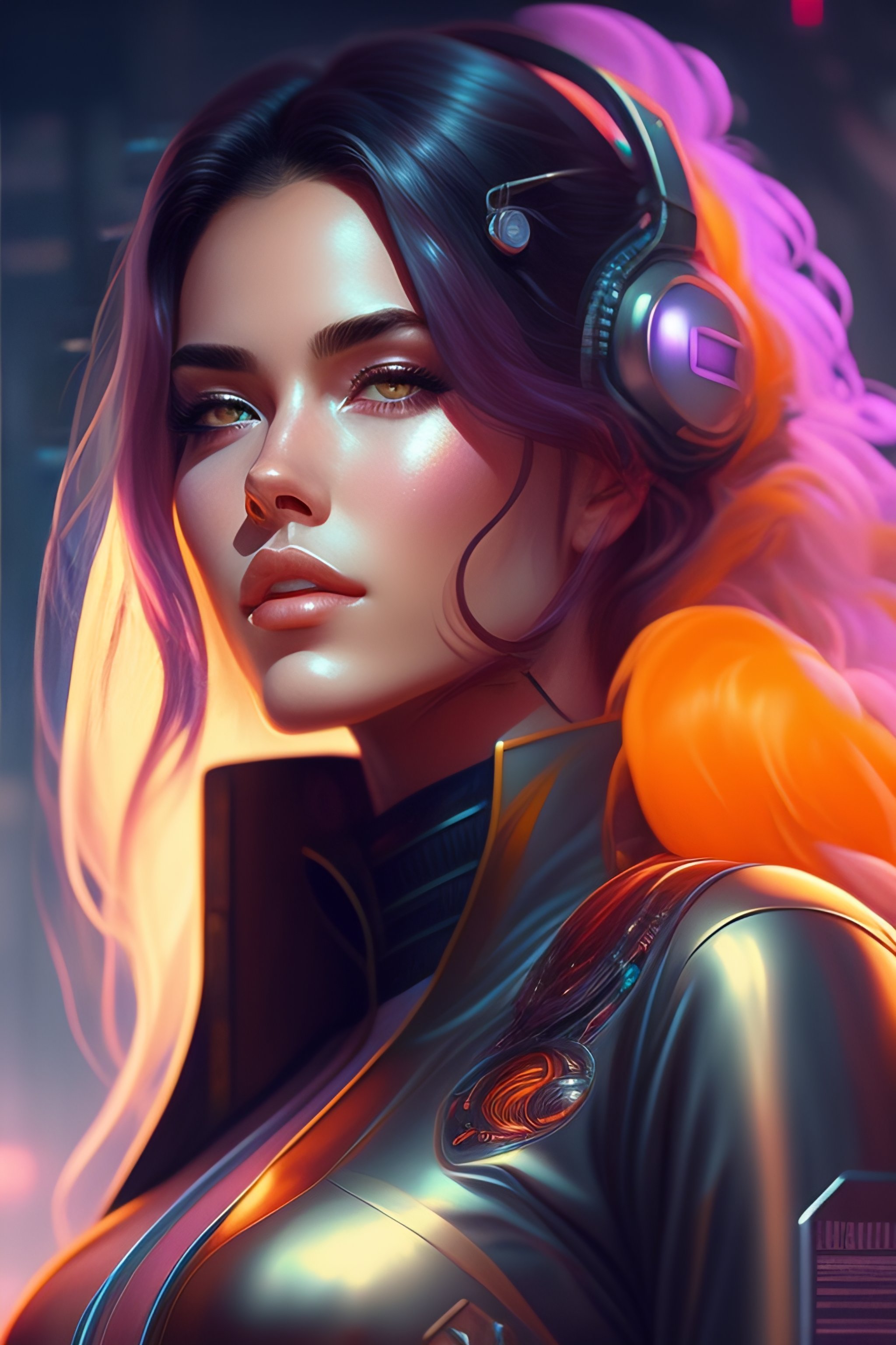 Lexica - Beautiful, young woman, cybernetic, cyberpunk, detailed ...