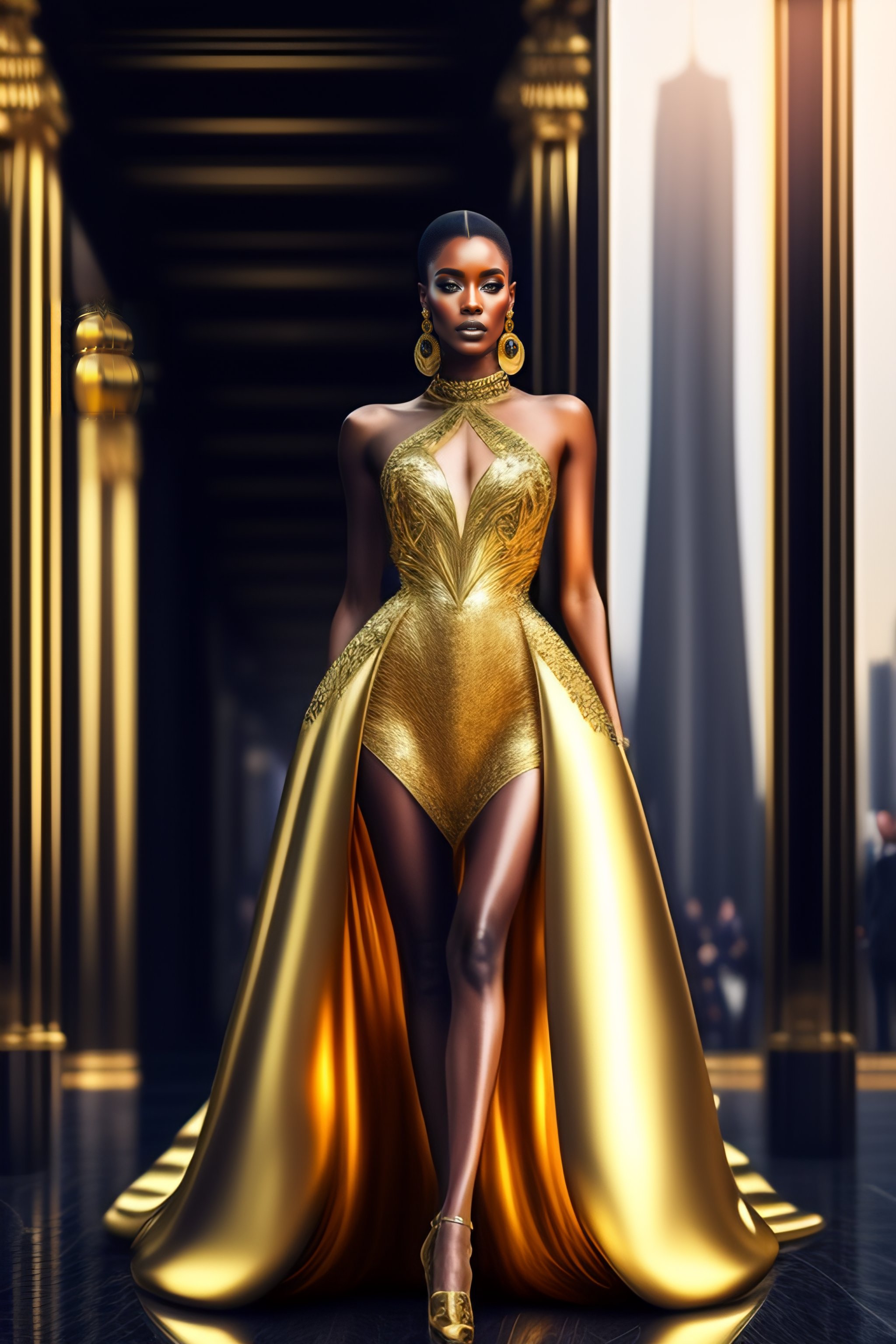 Gold discount couture gown