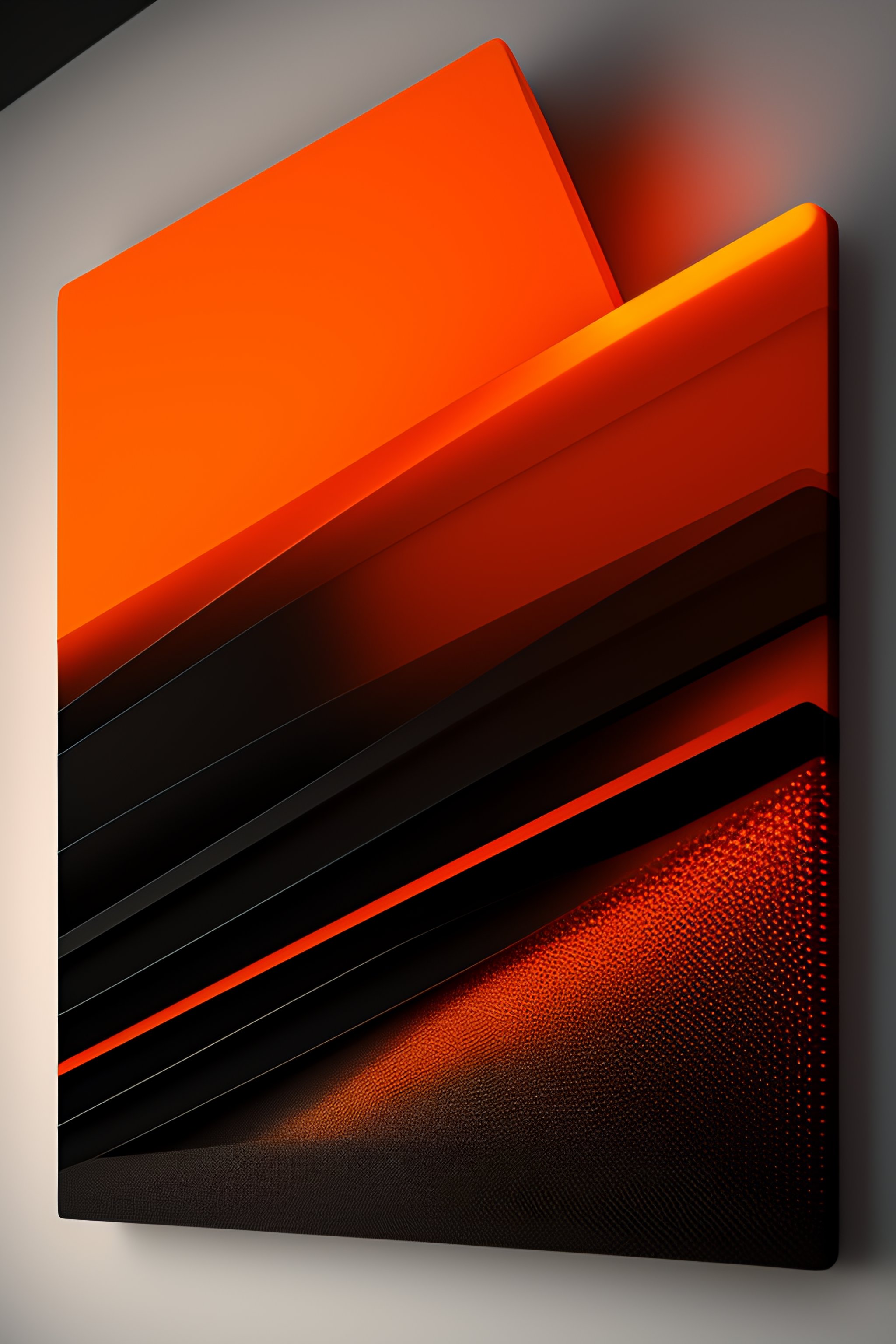 Lexica - Black orange 3d abstract halftone