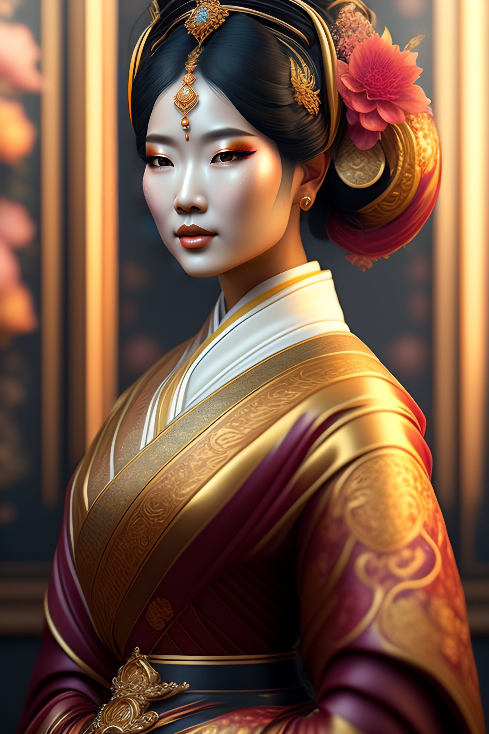 Lexica - Portrait of a ornate porcelain geisha by Artgerm, Ferdinand ...