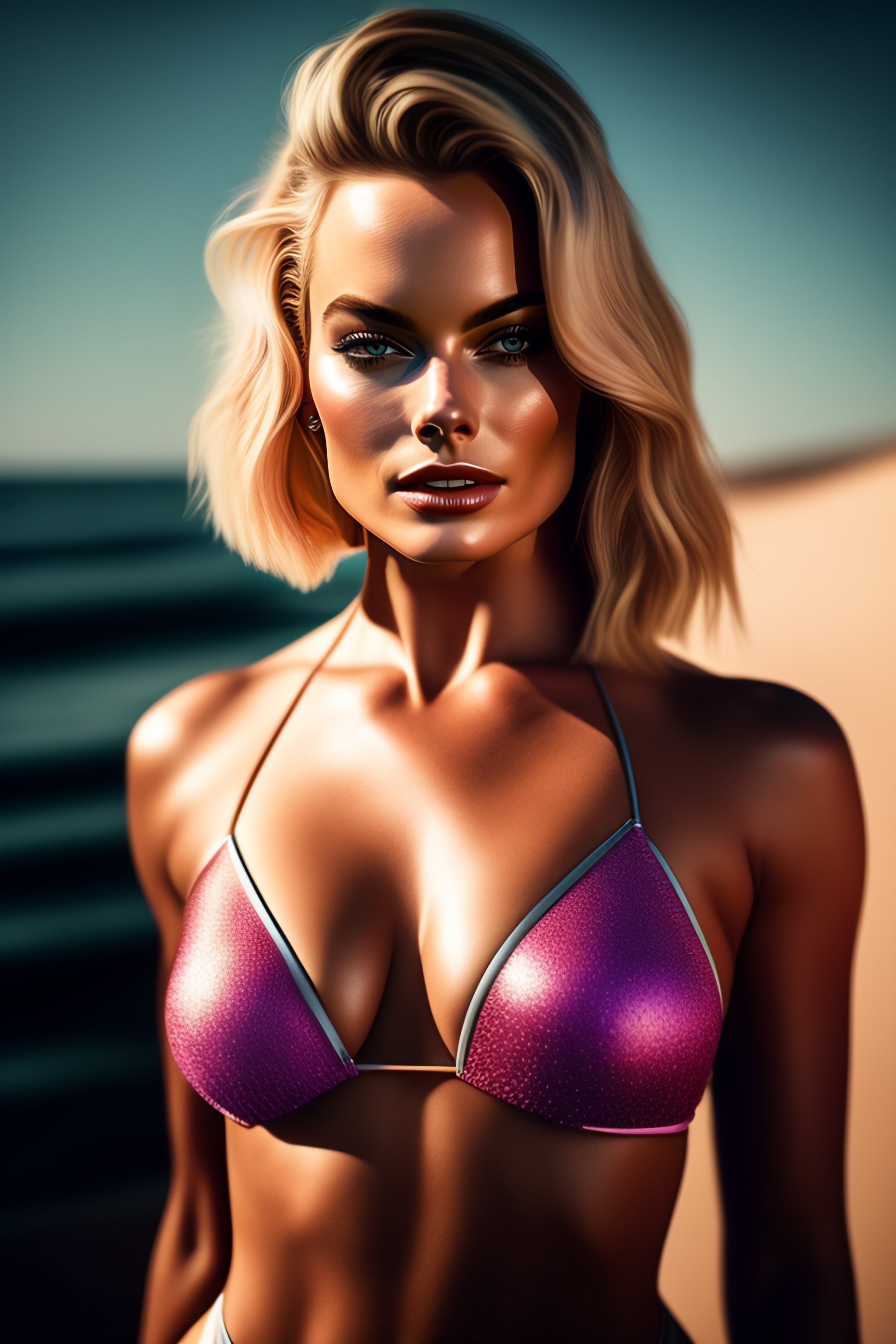 Lexica A ultra realistic photo of Margot Robbie studio