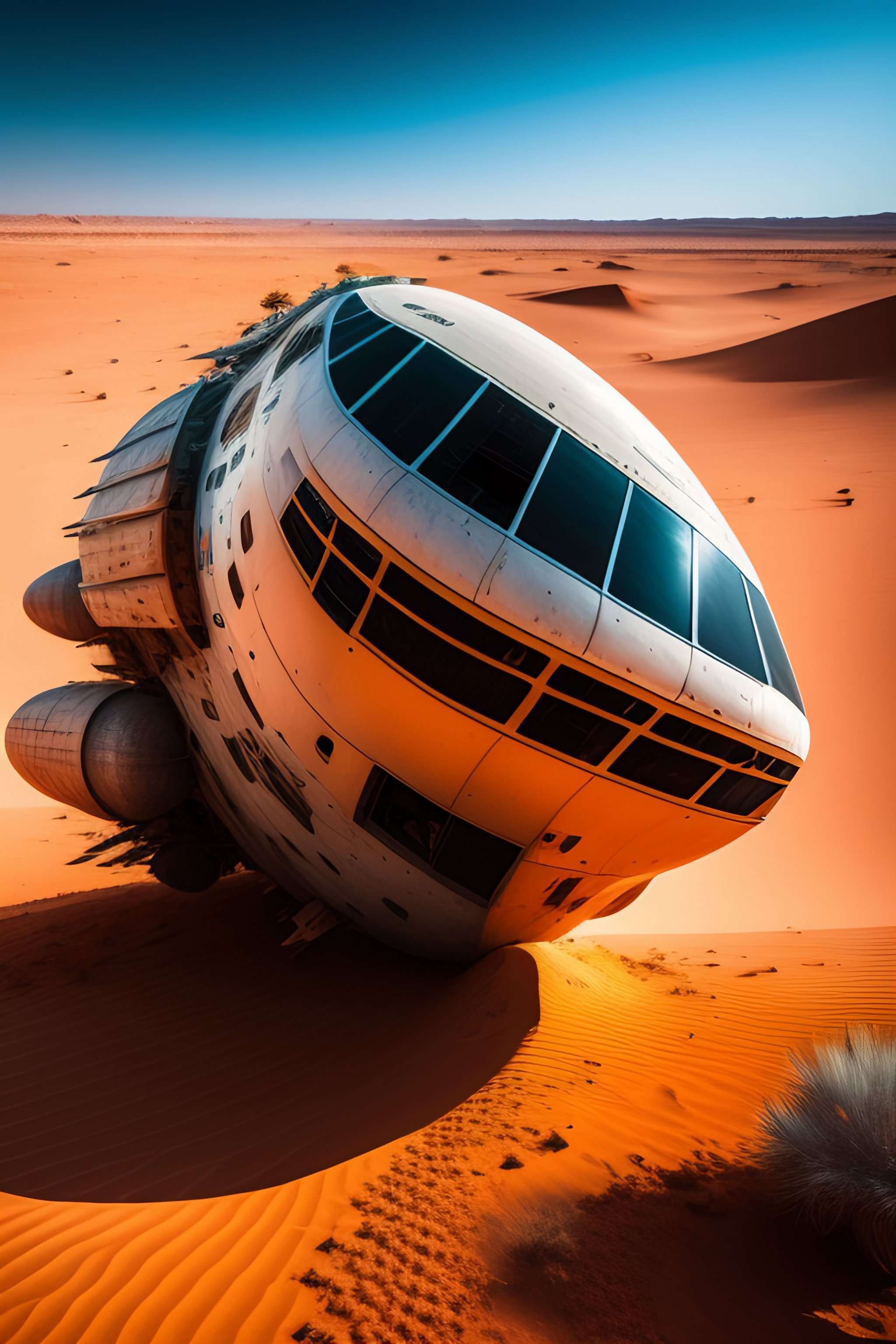 lexica-a-crashed-spaceship-in-the-middle-of-the-desert