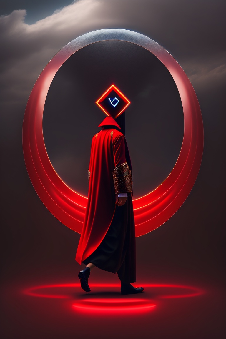 Lexica - A young and wise man with red costumes with a infinite symbol ...