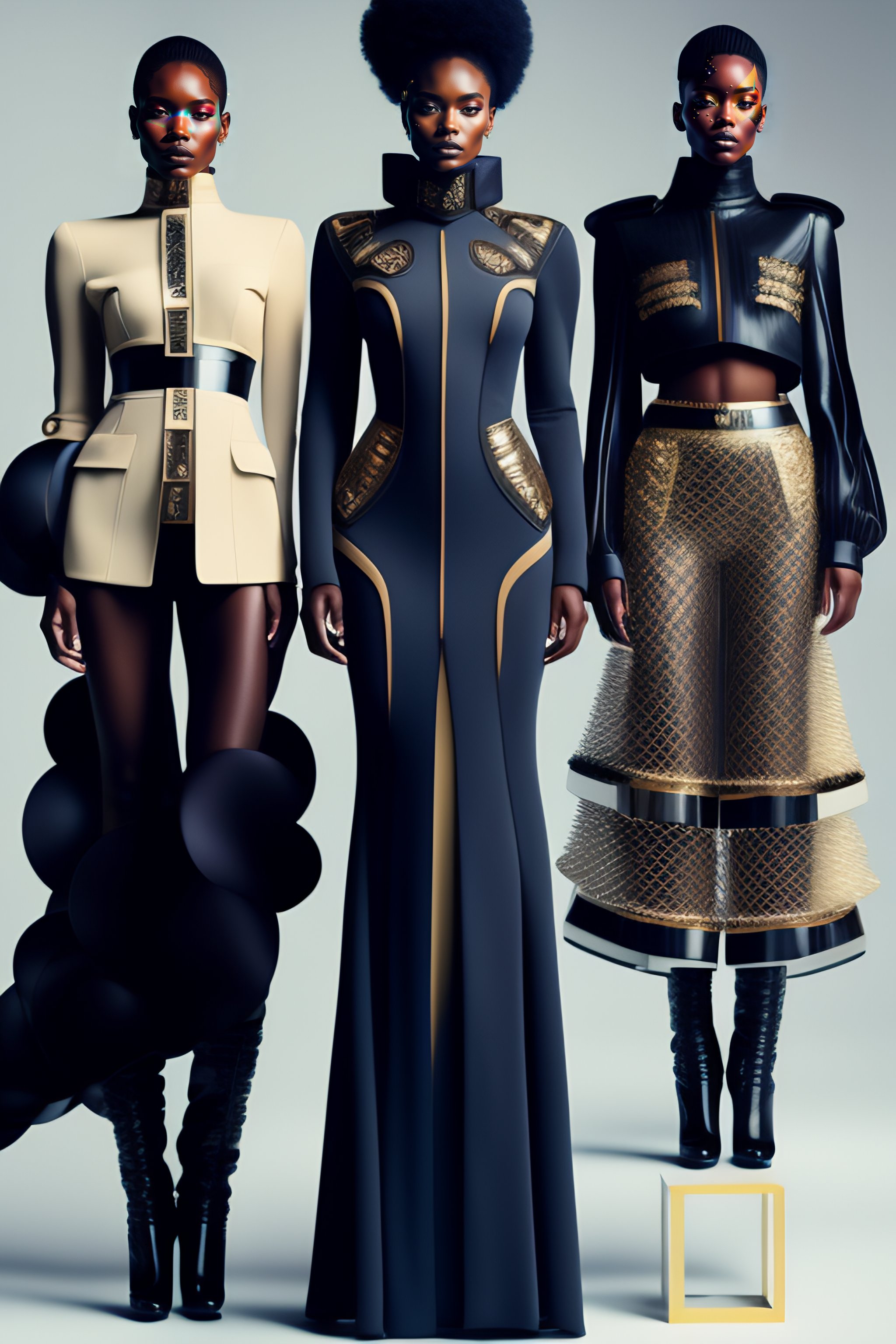 Lexica - Trending fashion garments from the year 3000, knolling ...
