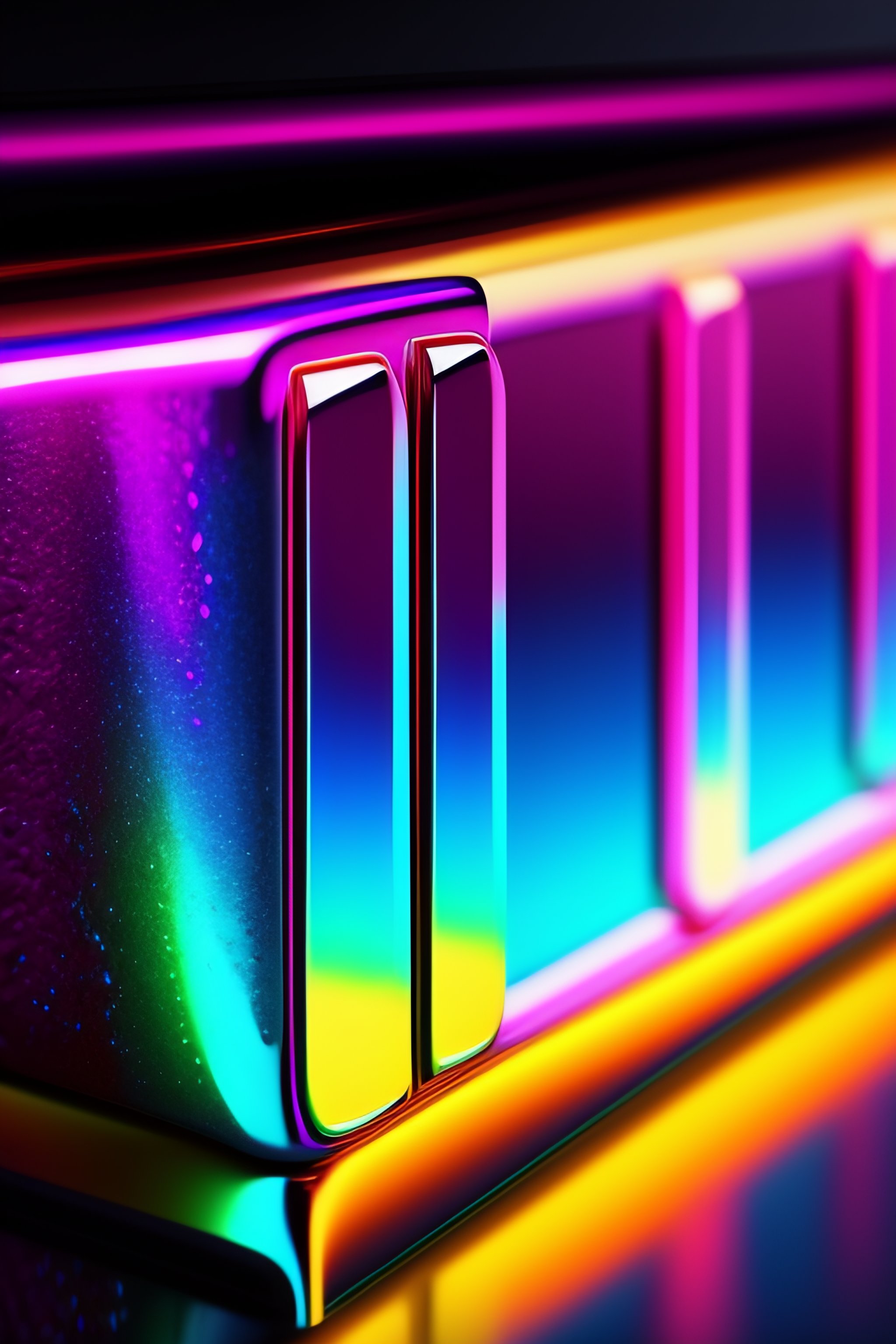 Lexica Liquid neon chrome with mirror gloss 4k hyperrealism