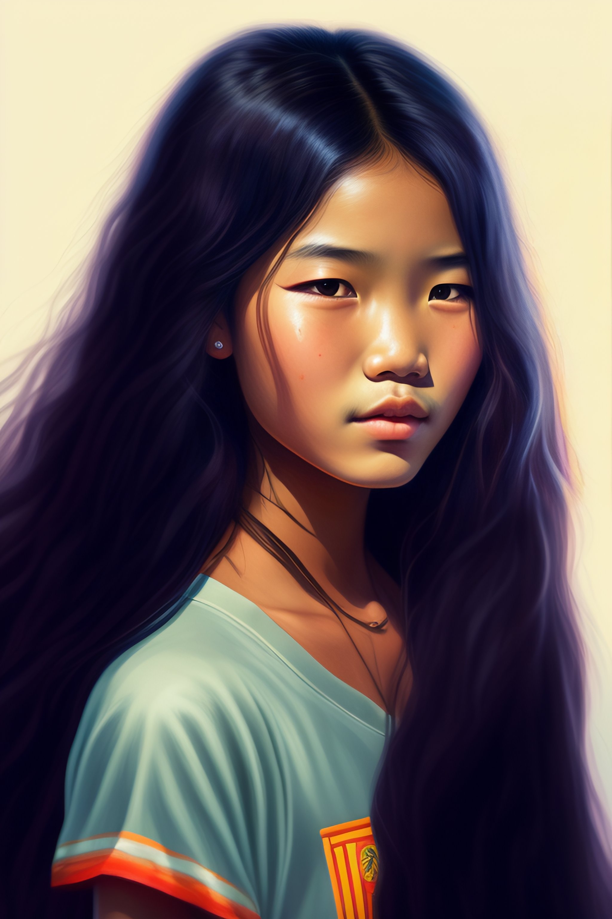 Lexica - Richly detailed coloured illustration of a beautiful cambodian ...