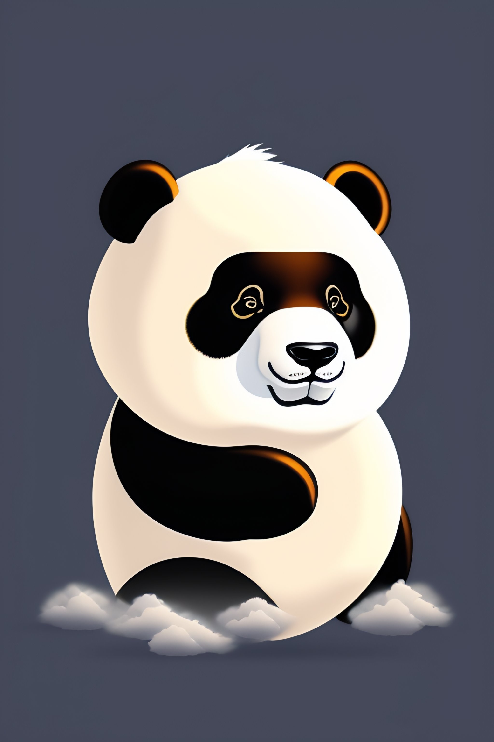 Lexica - Angry panda cloud asian style LOGO