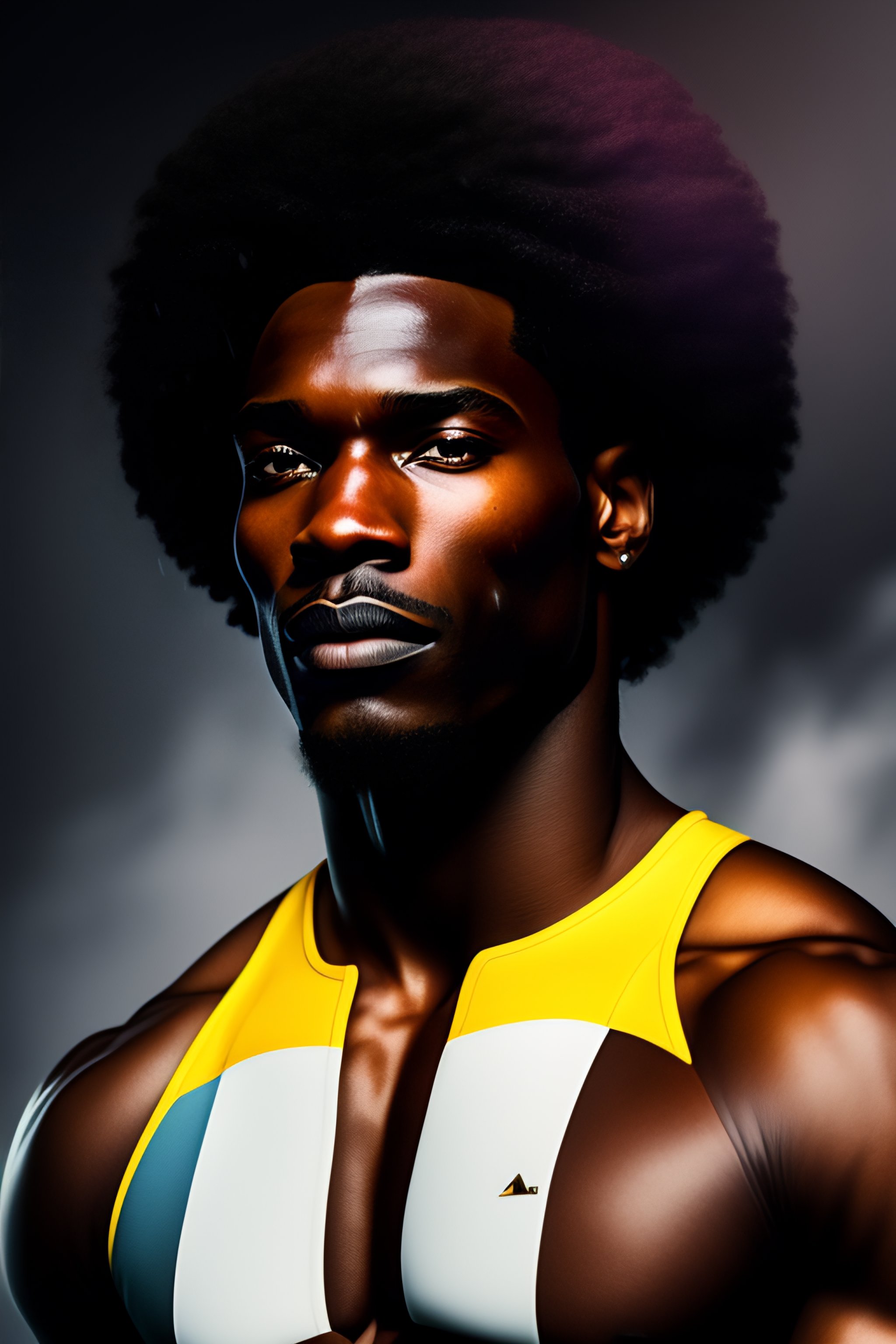 Lexica - Tall black male with thunder and lightening