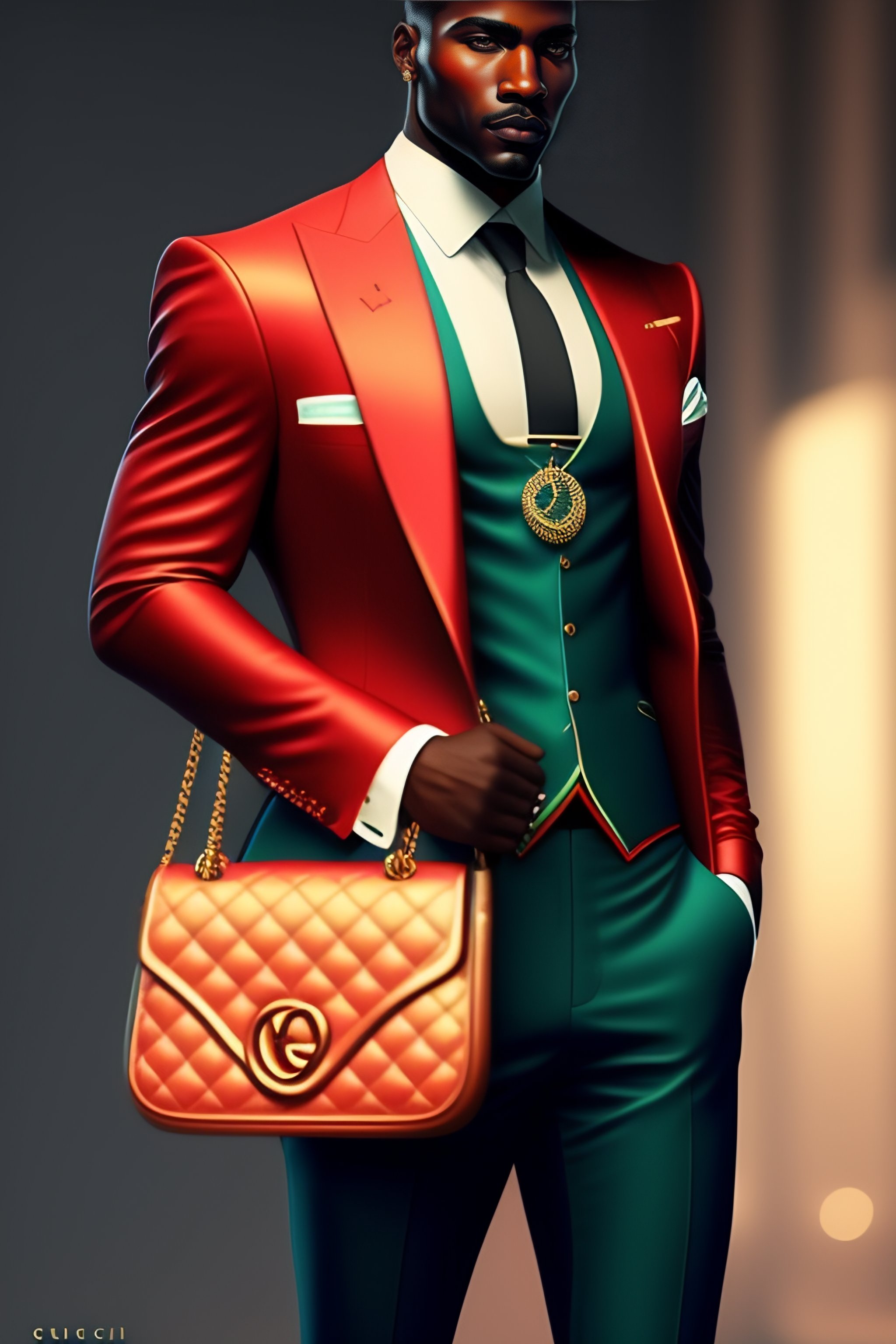 Lexica - Gucci three piece suit, channel handbag, mercedes key chain ...