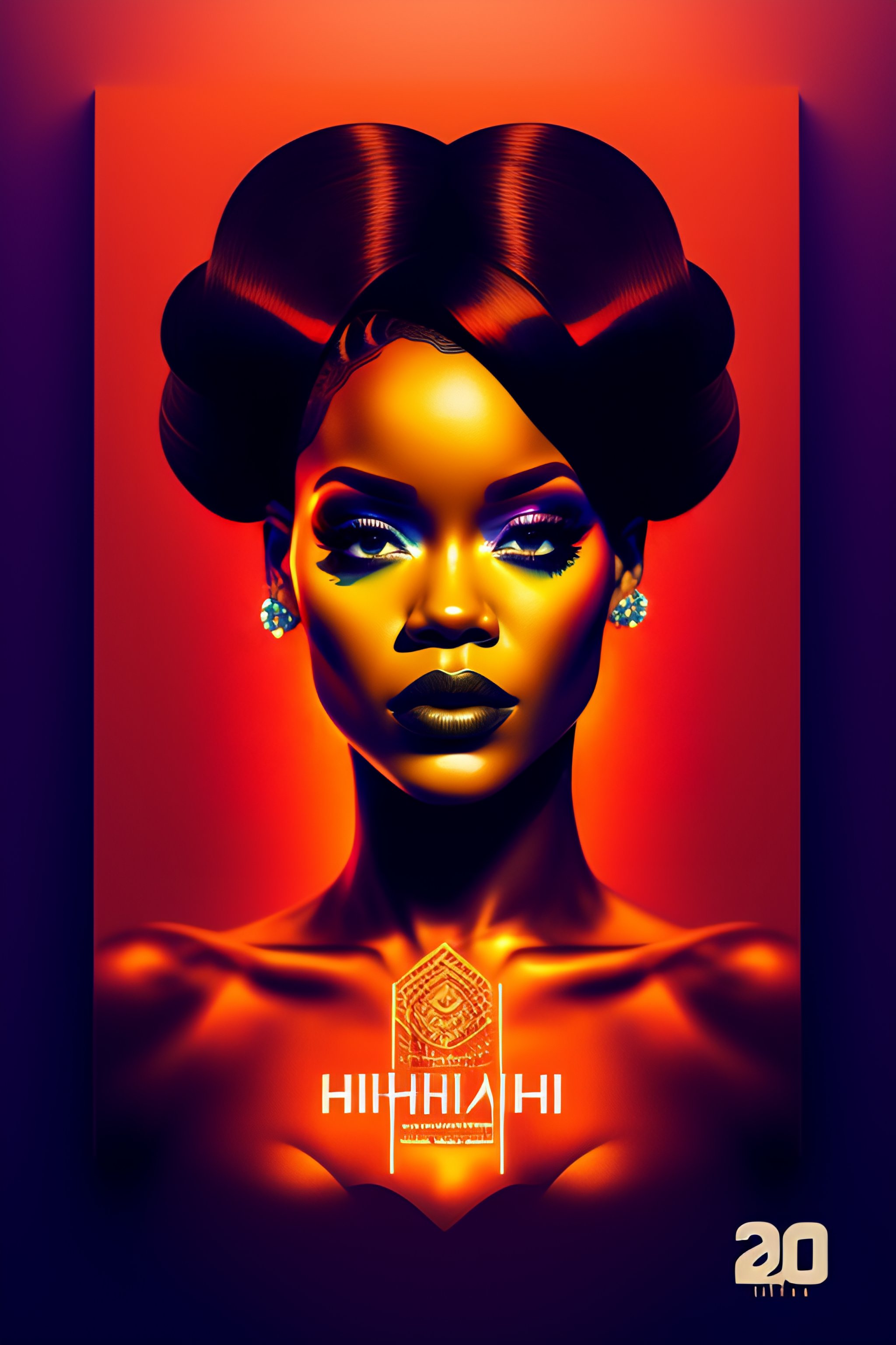 Lexica - “2023 calligraphic letters with Rihanna portrait by Christian ...