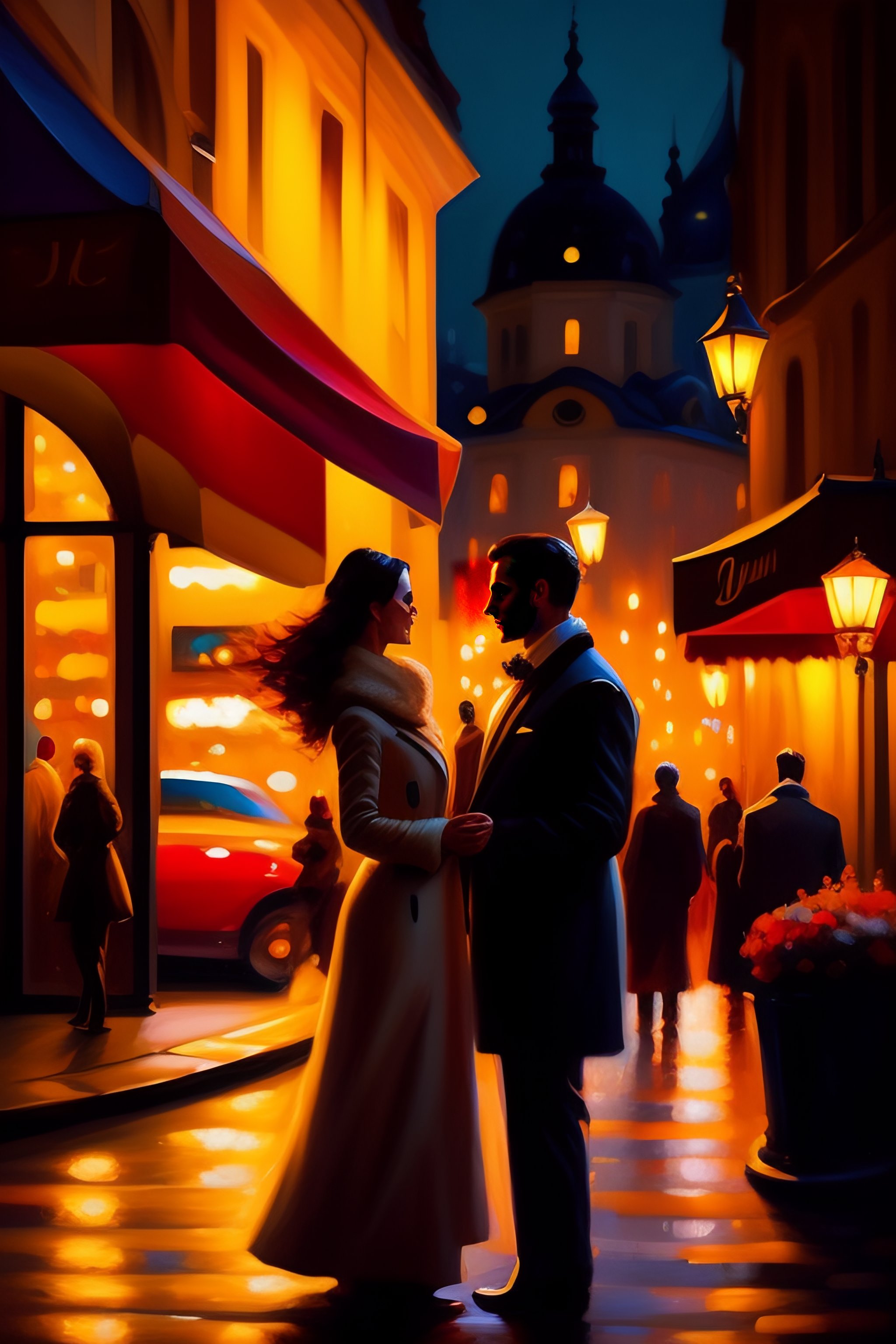 Lexica Aesthetic! stunning portrait of a dancing couple in a serene