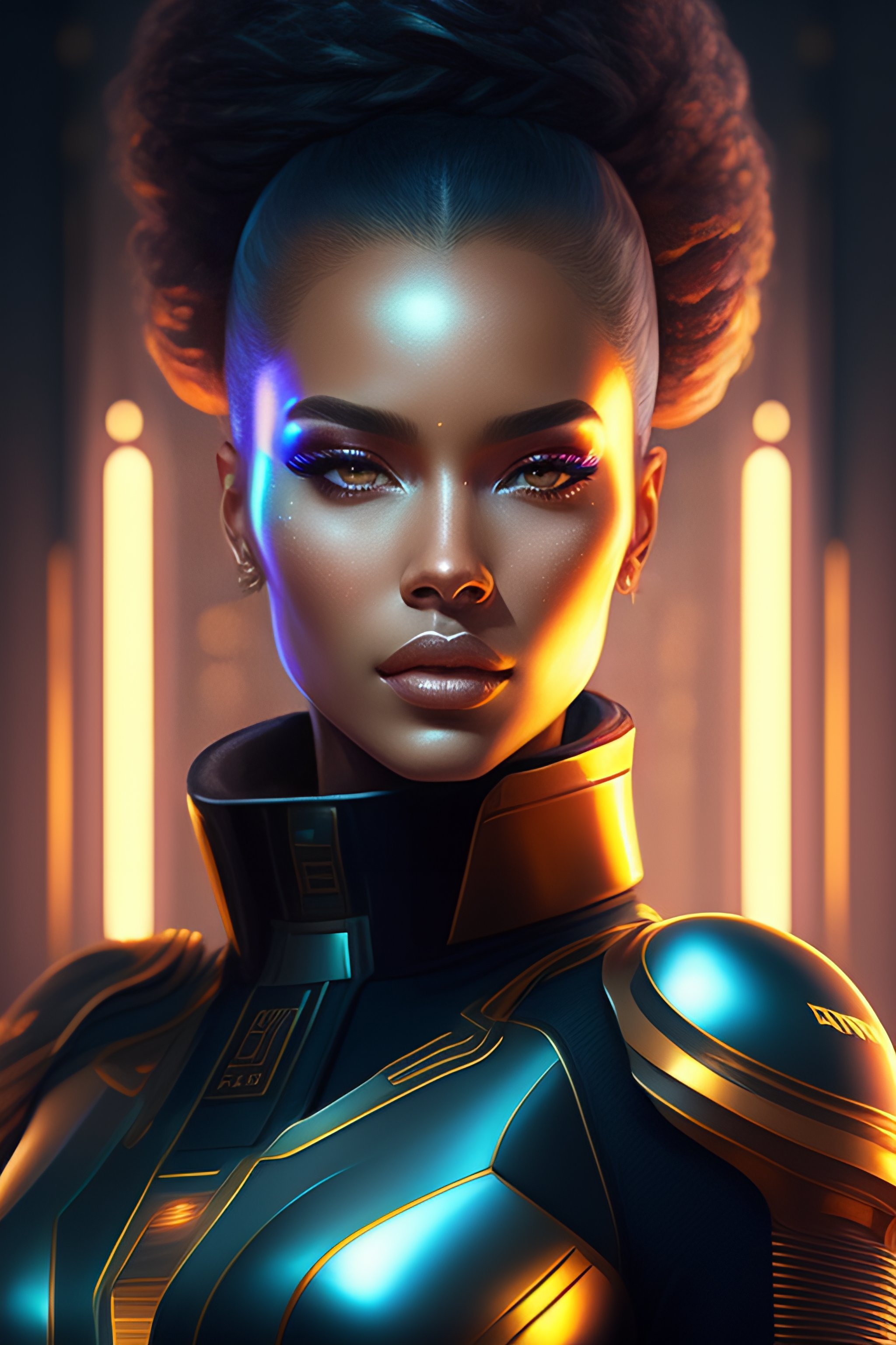 Lexica - Symmetry!! portrait of space soldier, tech wear, scifi ...