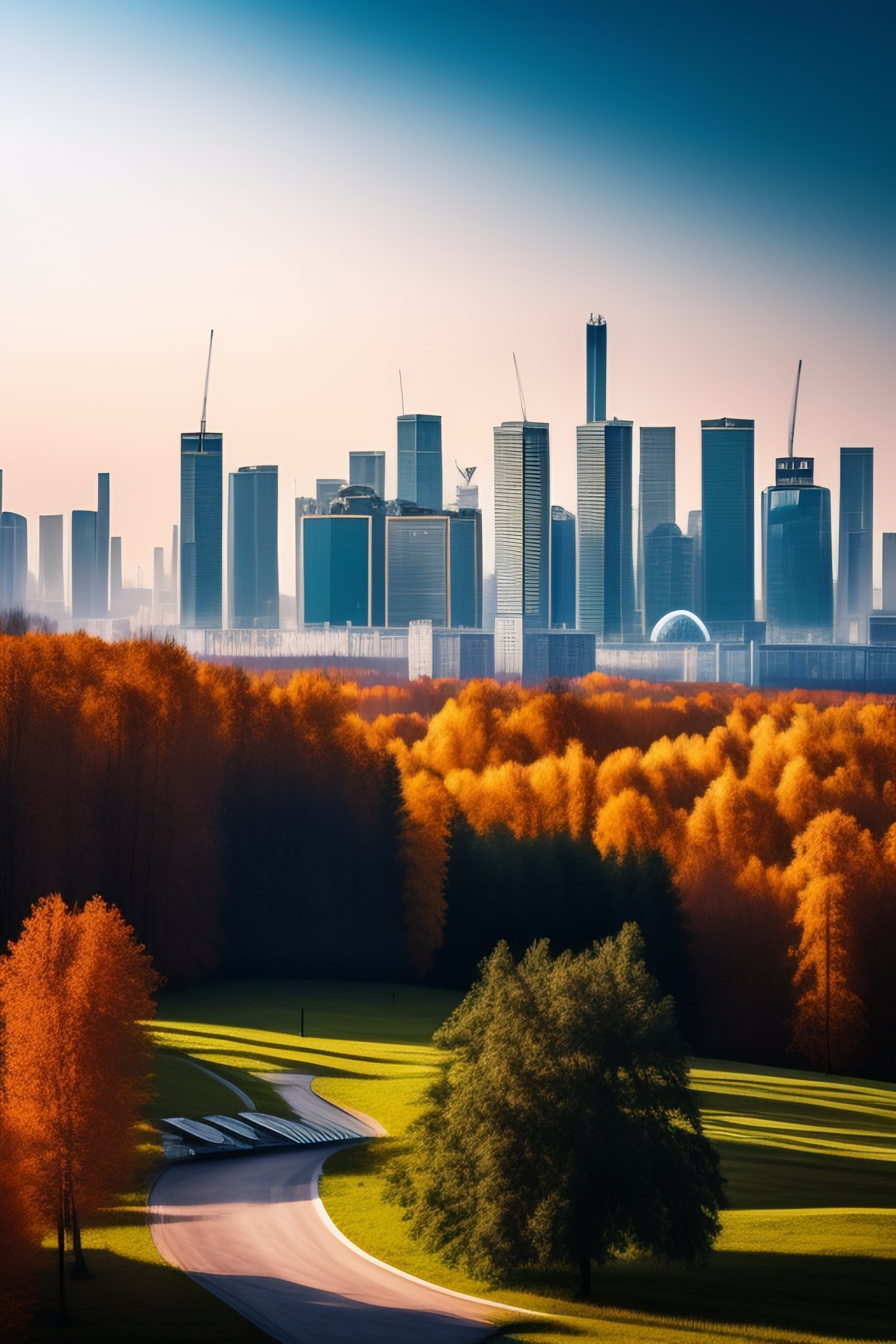 Lexica - Landscape view of Moscow without buildings