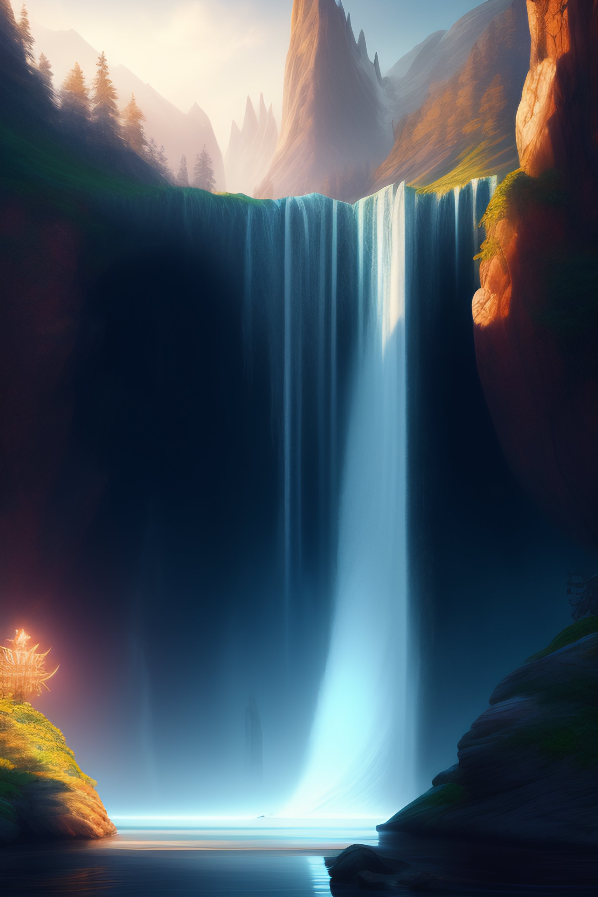 Lexica Cry turning into waterfalls,eyes wide open, fame of thrones