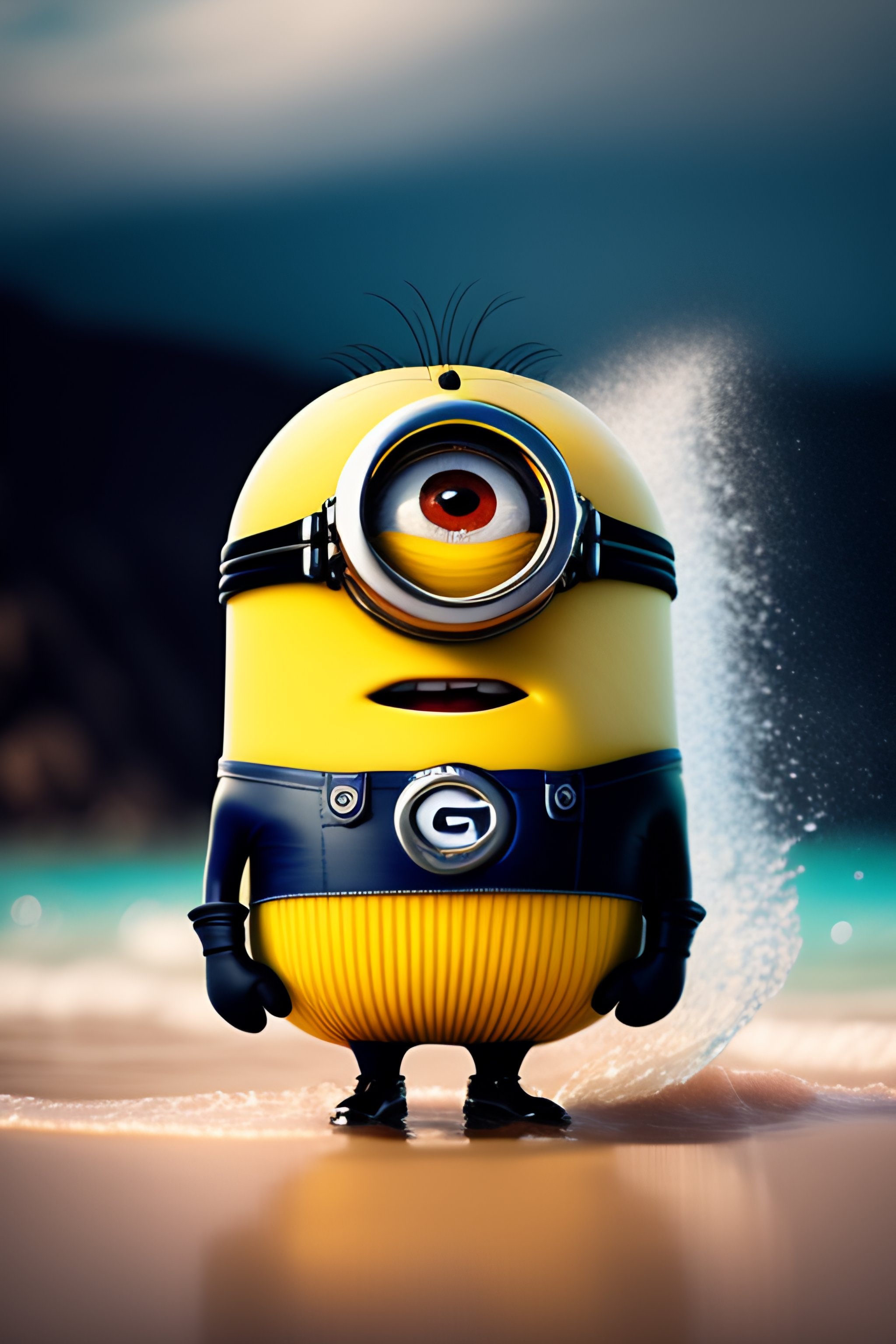 Lexica - A minion swimming in a swimming suit
