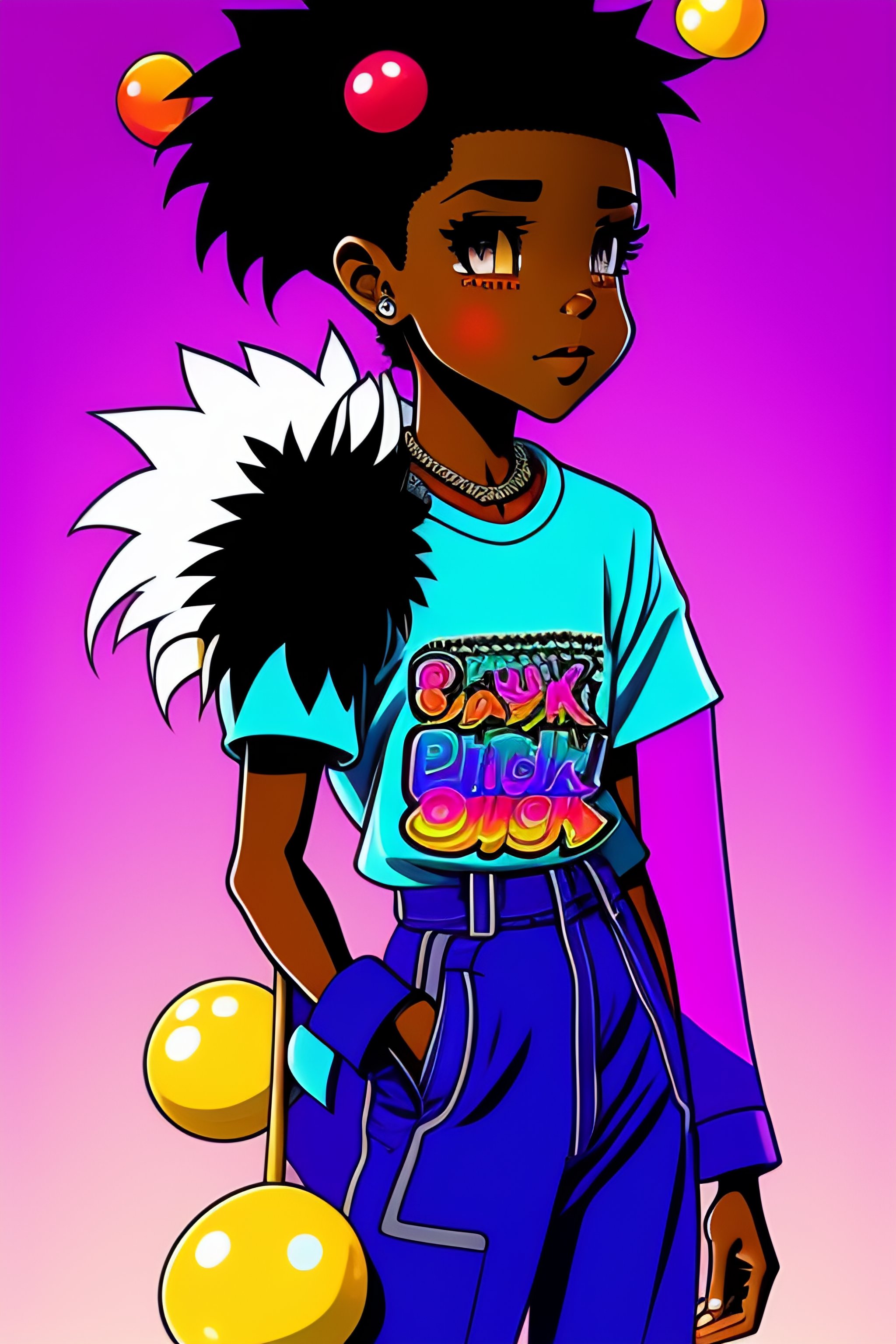 lexica-90s-anime-style-beautiful-black-emo-kid-with-a-lolly-pop