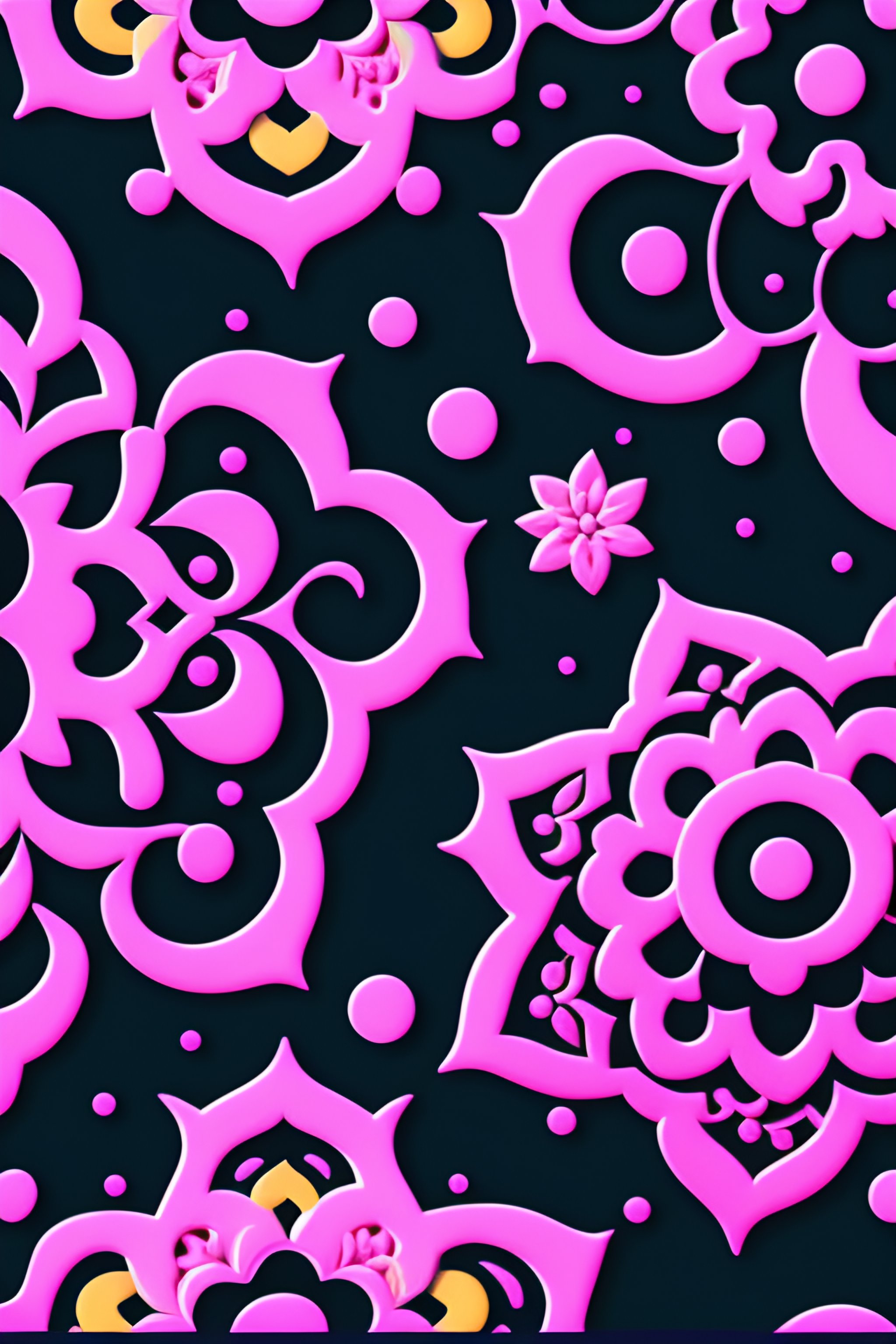 Lexica - Pink pattern with surreal motifs