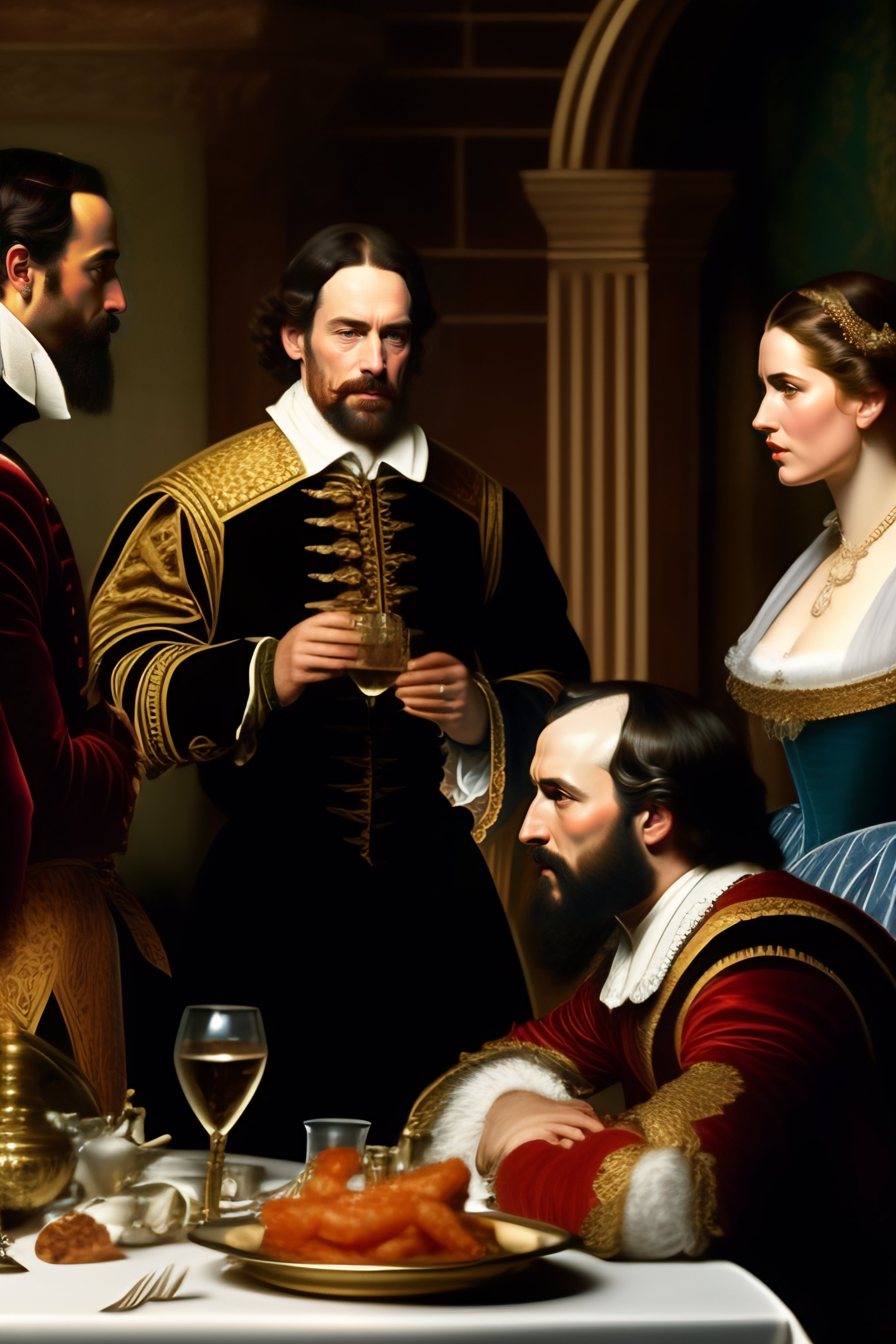Lexica Shakespeare S Characters Arguing And Fighting At A Dinner