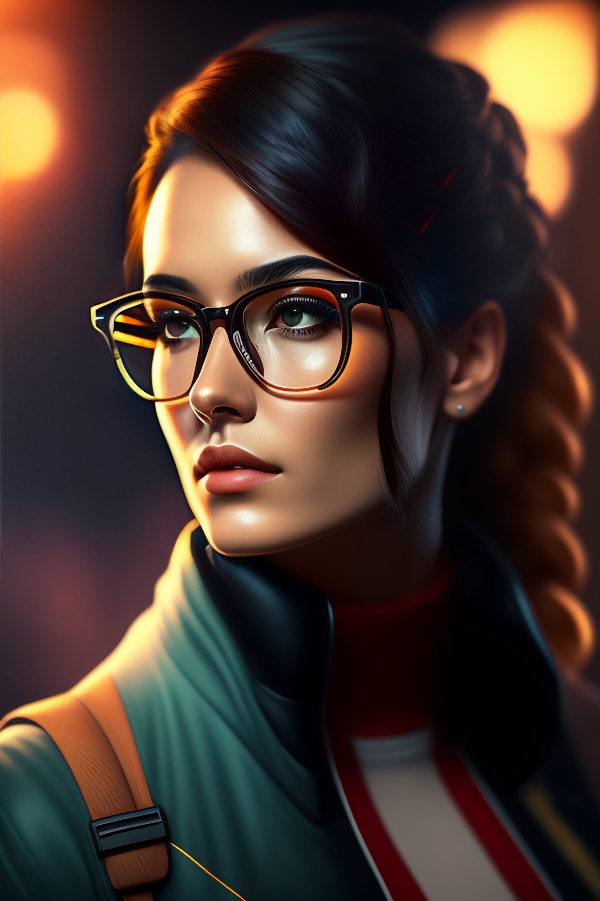 Lexica - Very tired gamer portrait reflect glasses dark picture