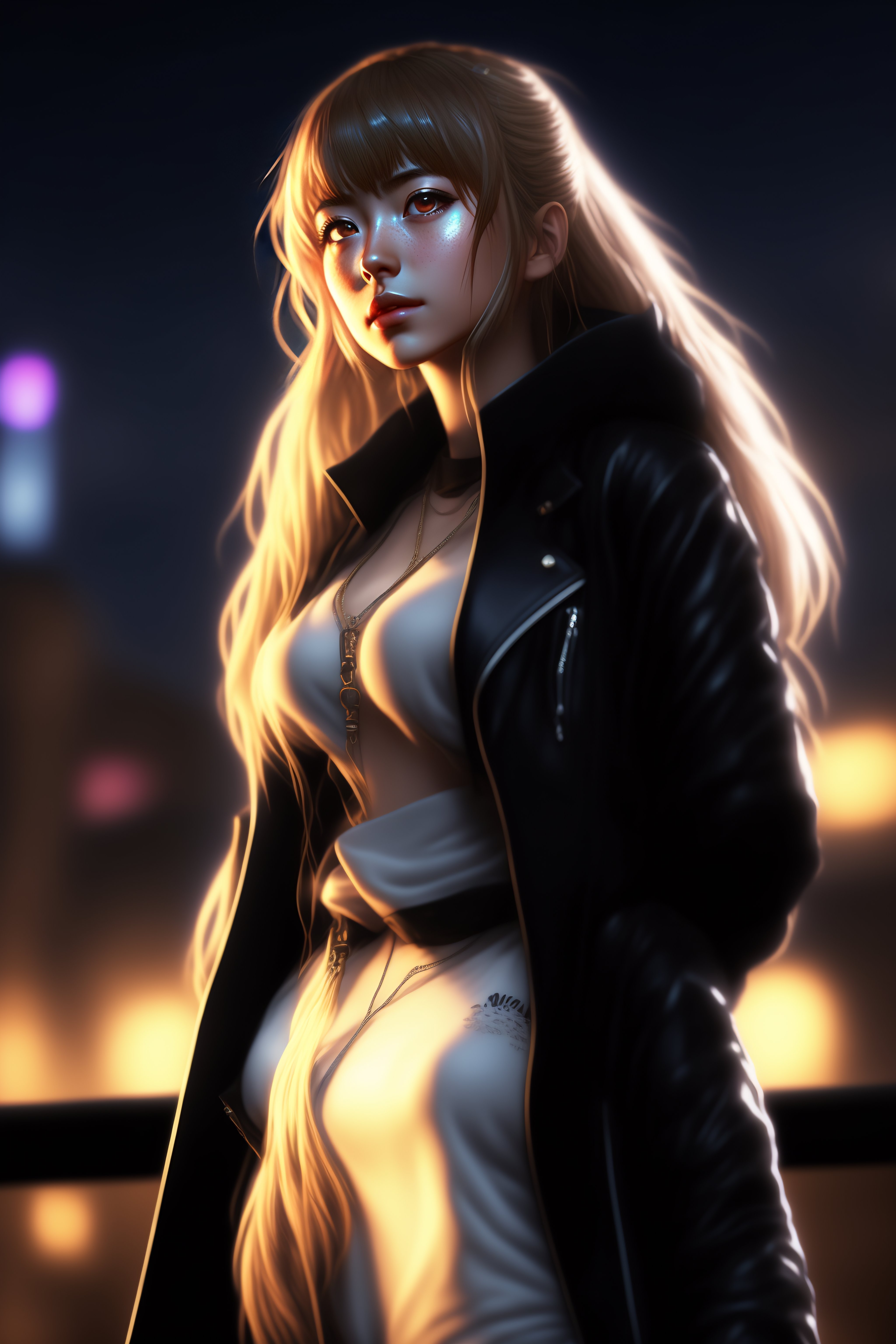 Lexica - Highly detailed and realistic illustration of Misa Amane from ...