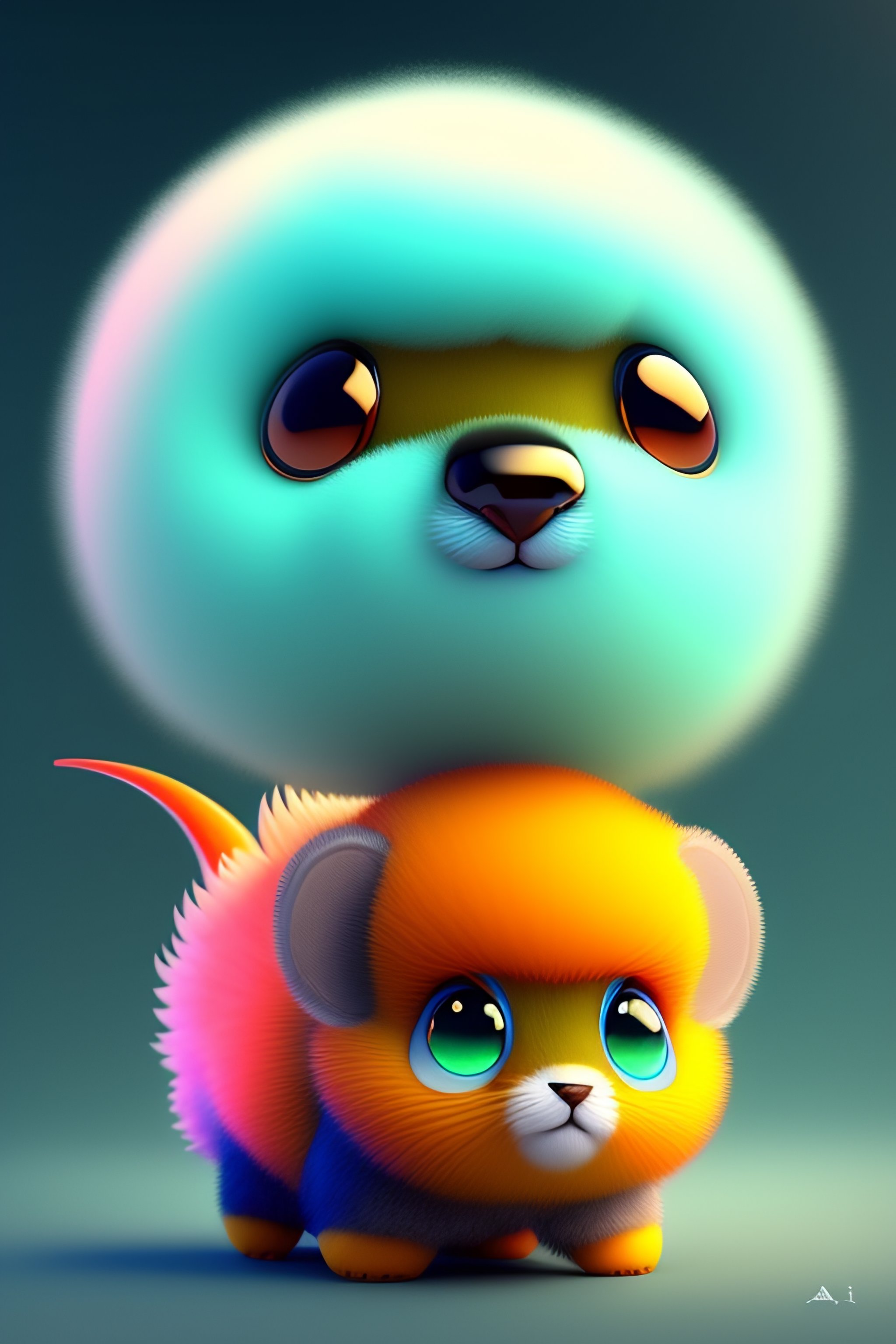 Lexica - Cute and adorable cartoon fluffy babys rhea, fantasy ...