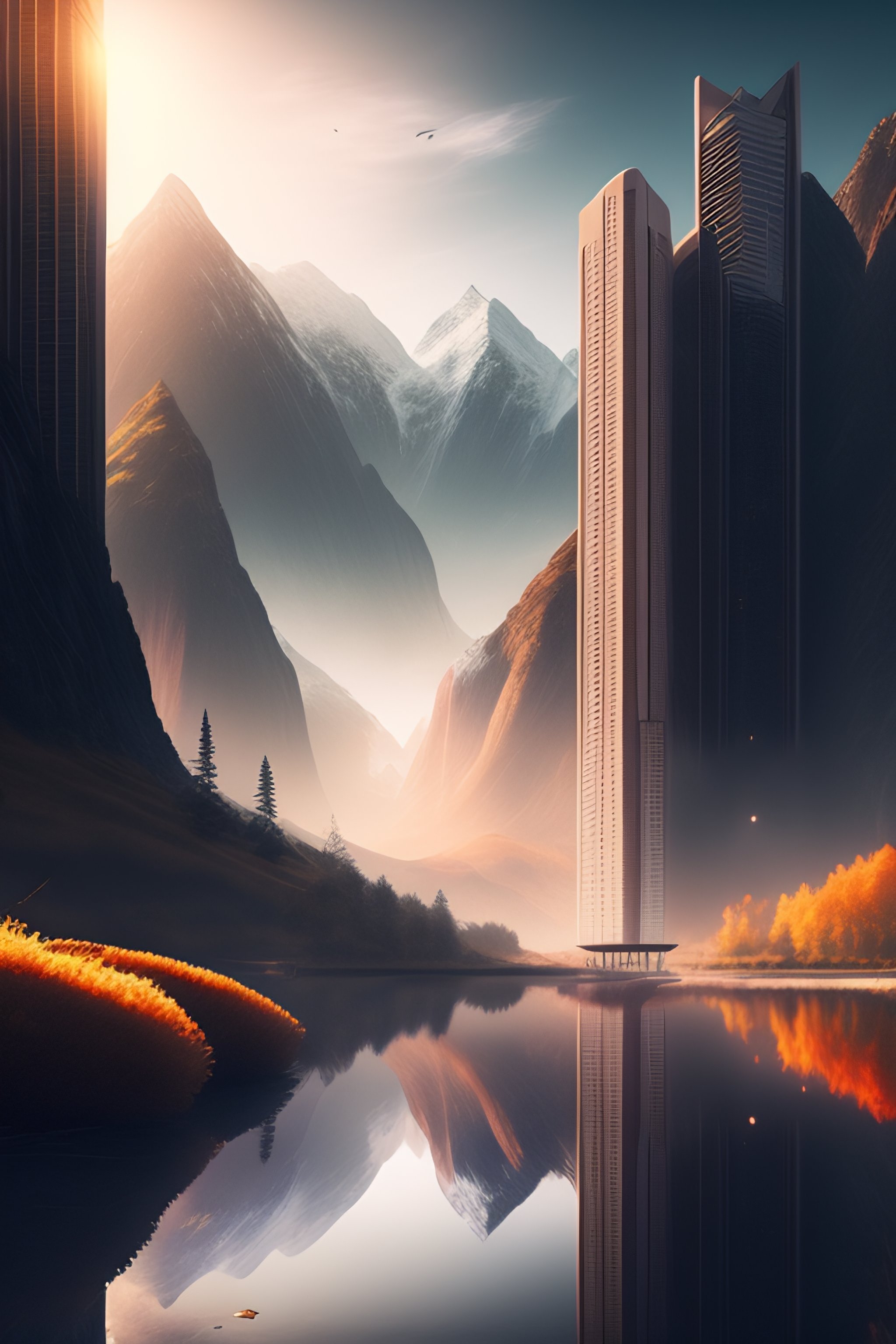 Lexica - Wallpaper city realistic
