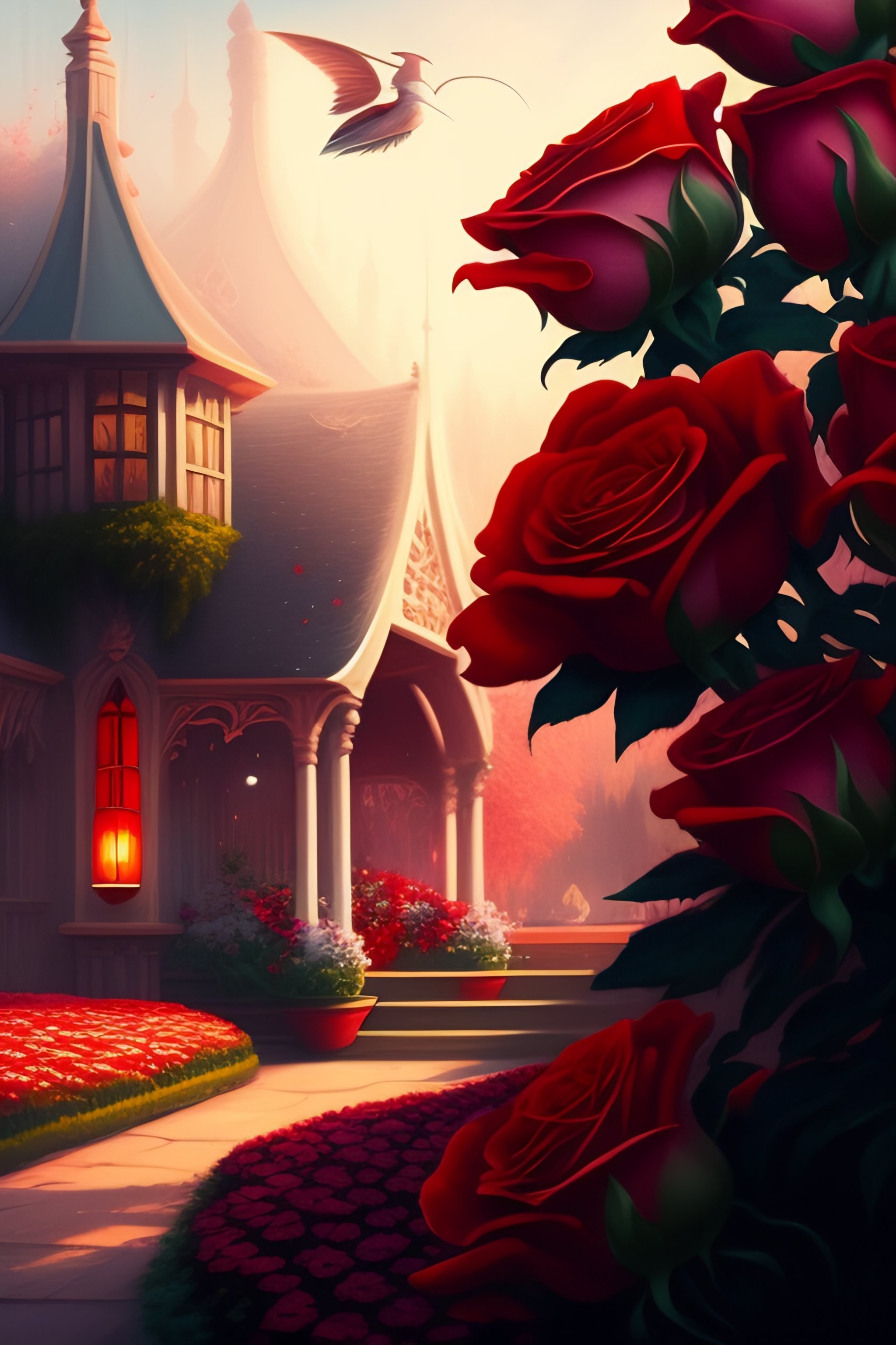 Lexica - Poster style, a beautiful and terrifying painting with high ...