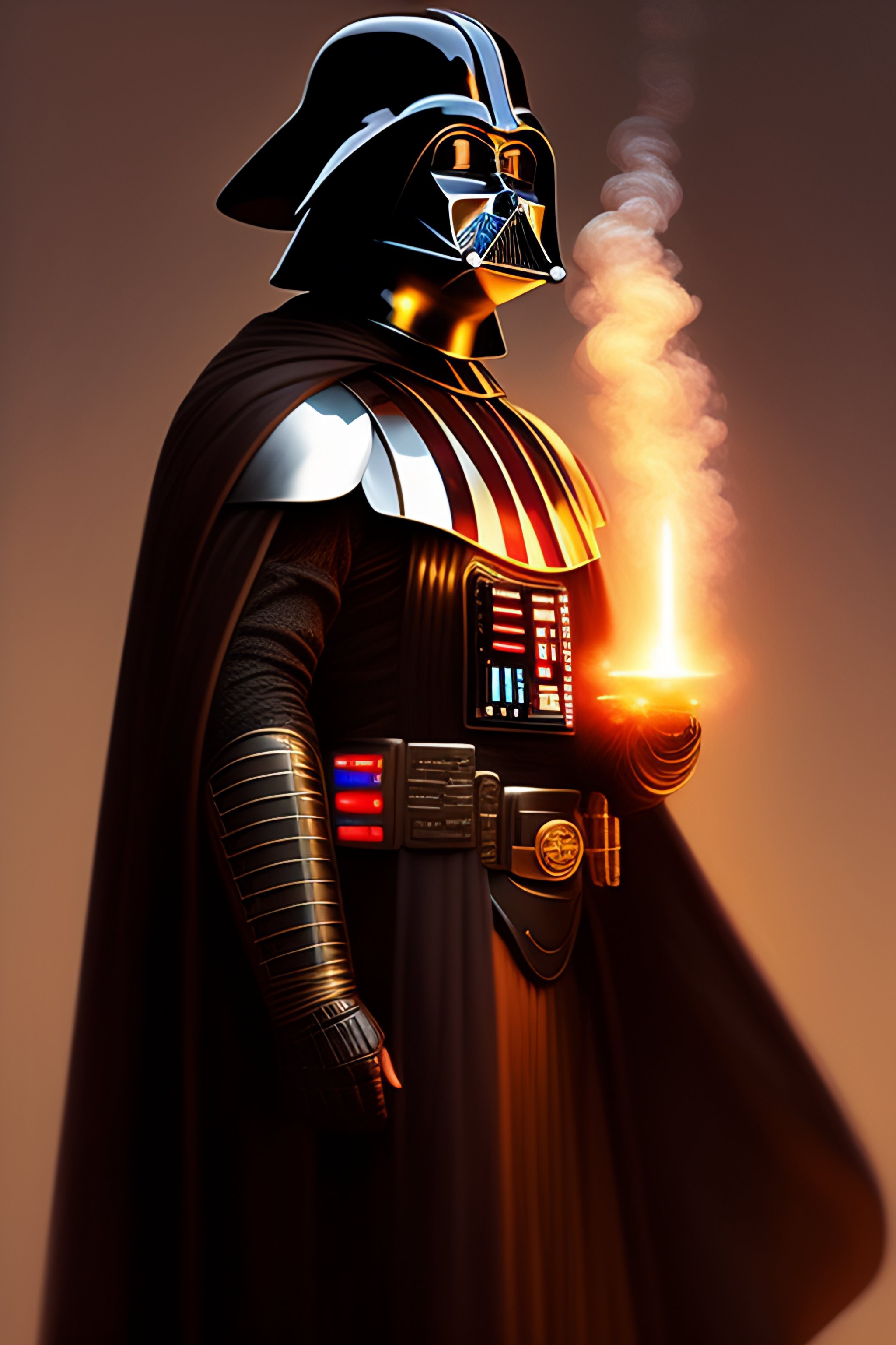 Lexica - Darth vader smoking a cigar, intricate, elegant, highly detailed,  digital painting, artstation, concept art, smooth, sharp focus,  illustrati...