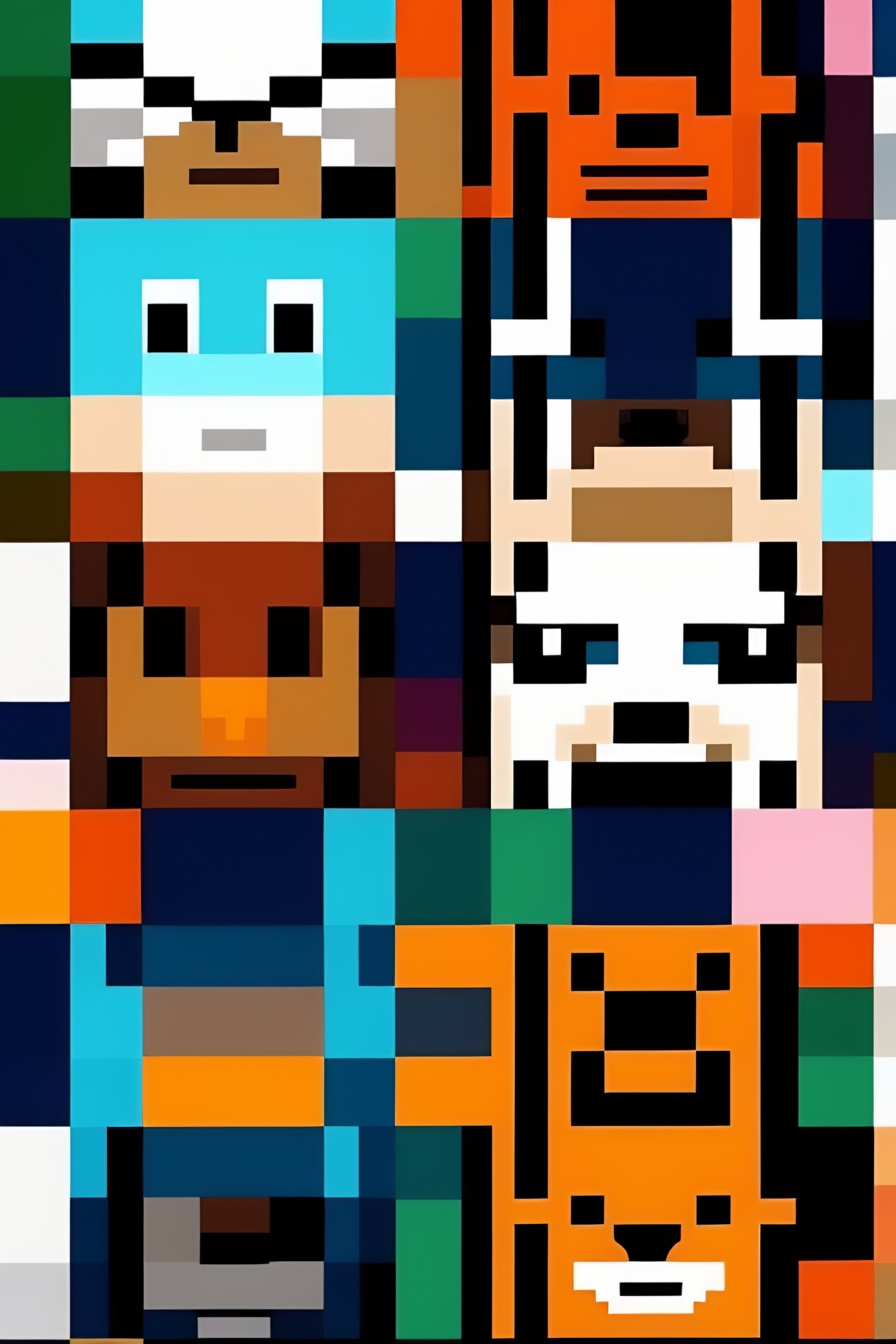 Lexica - Pixel art animal faces