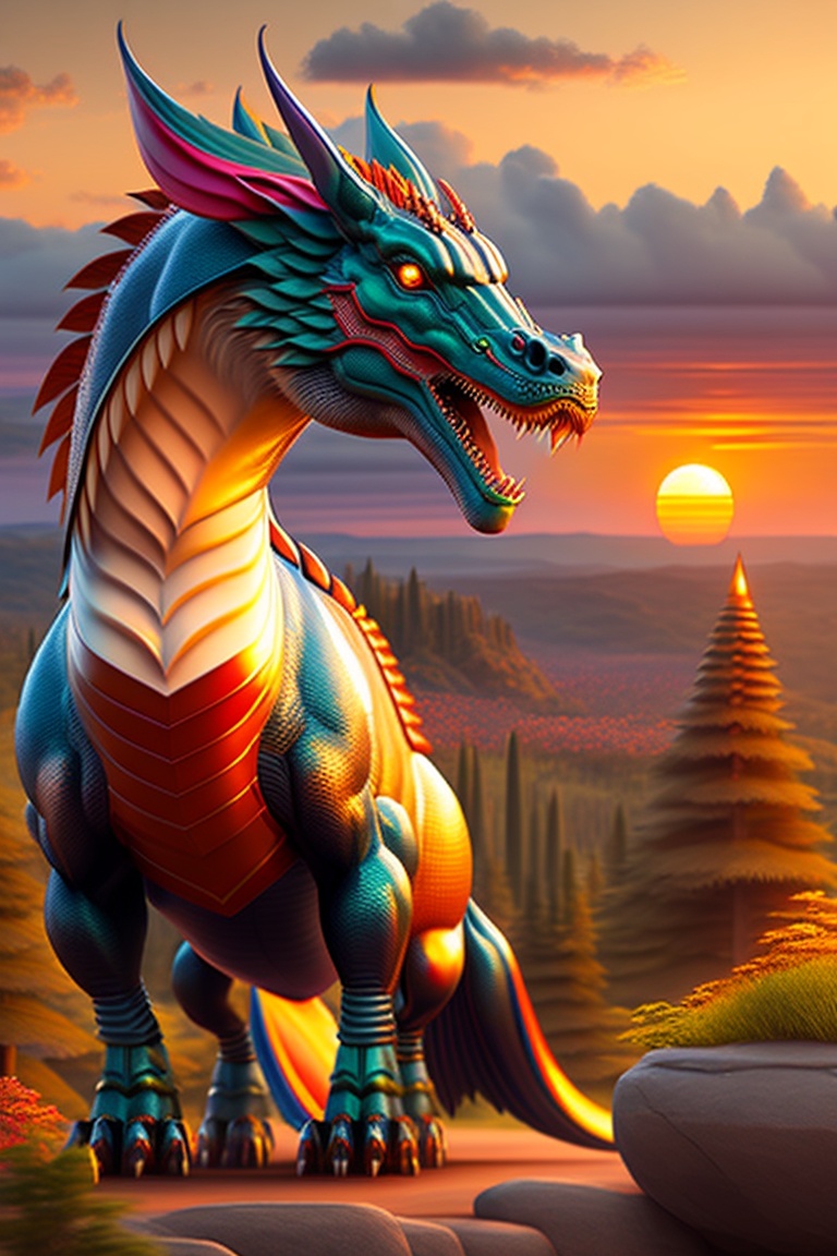 Lexica - Dragon, sunset, friendly, human riding dragon, fantasy city in ...