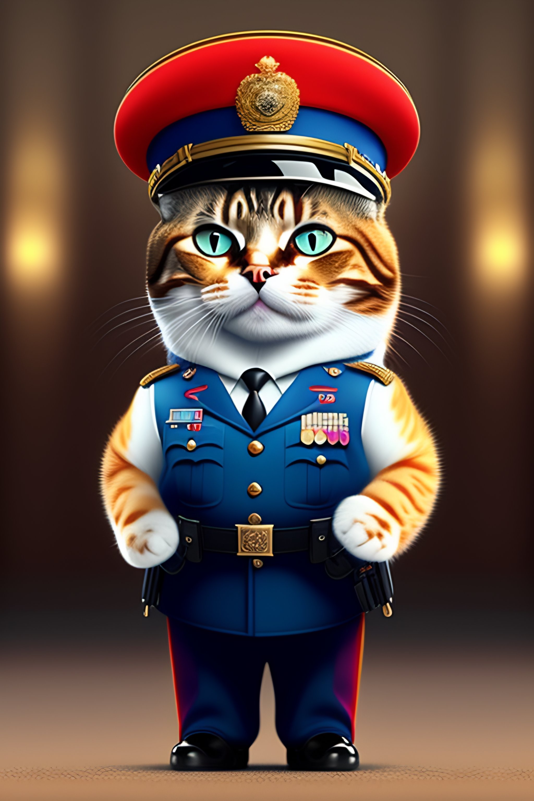 Lexica - A cat dressed as an international police officer with a
