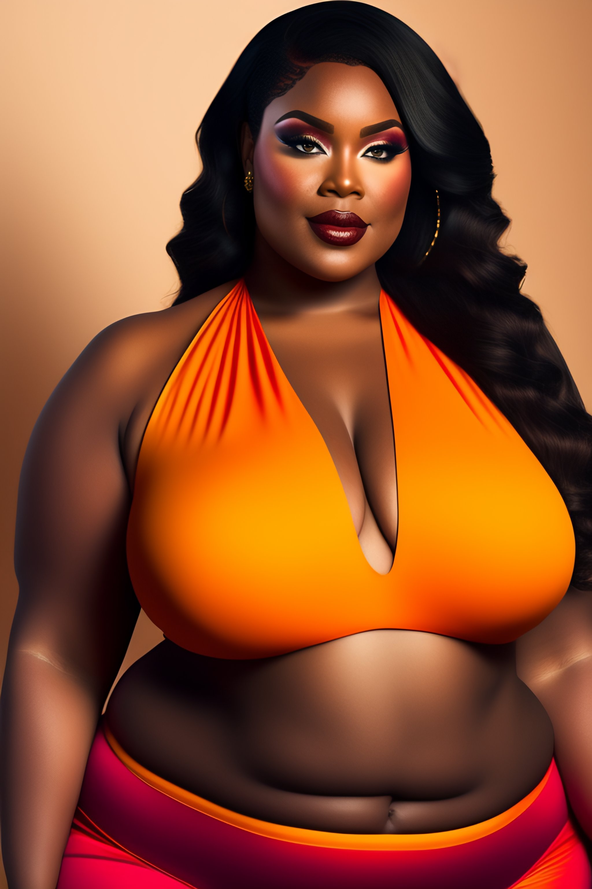 Lexica - beautiful plus size model