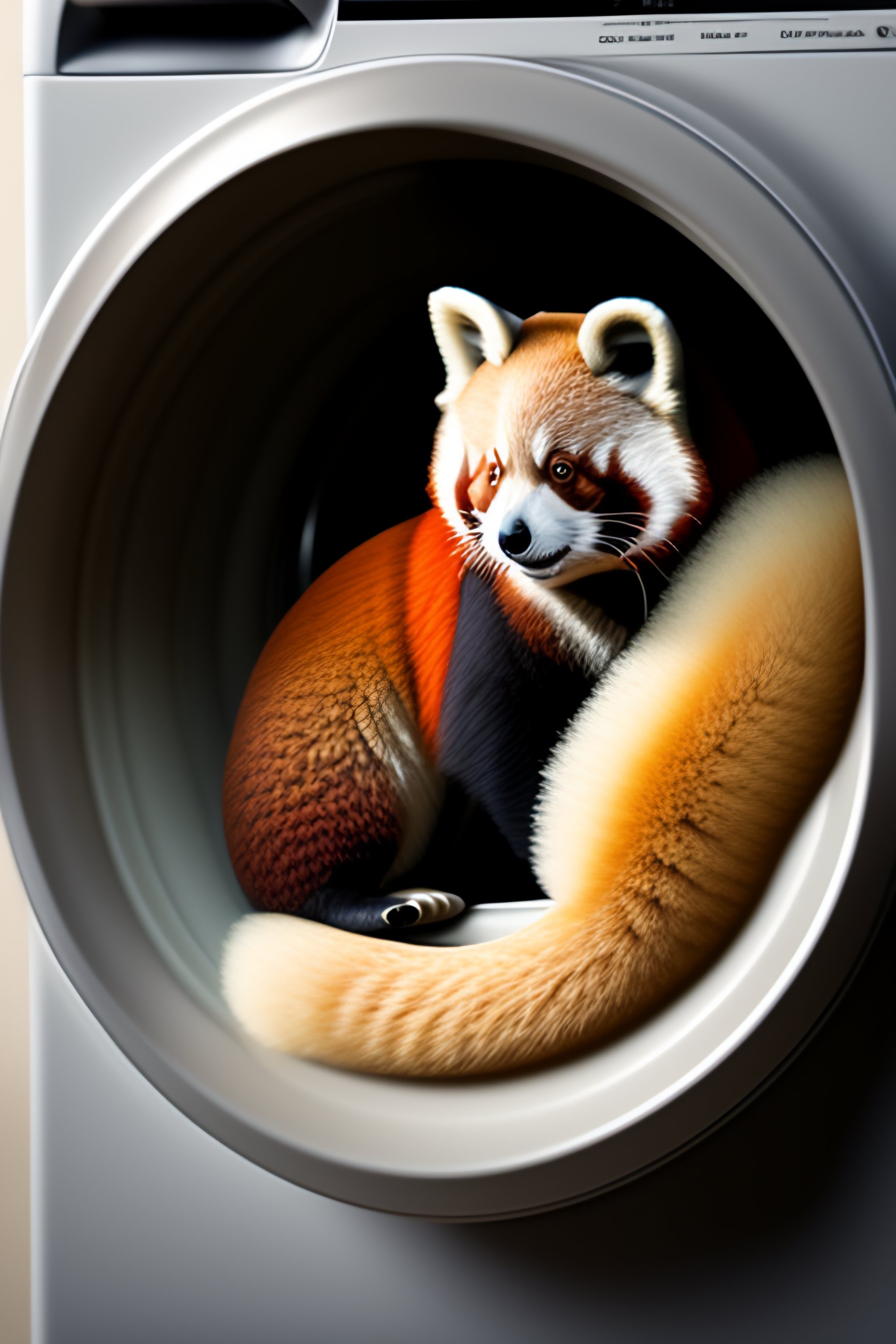 Lexica Red panda in washing machine