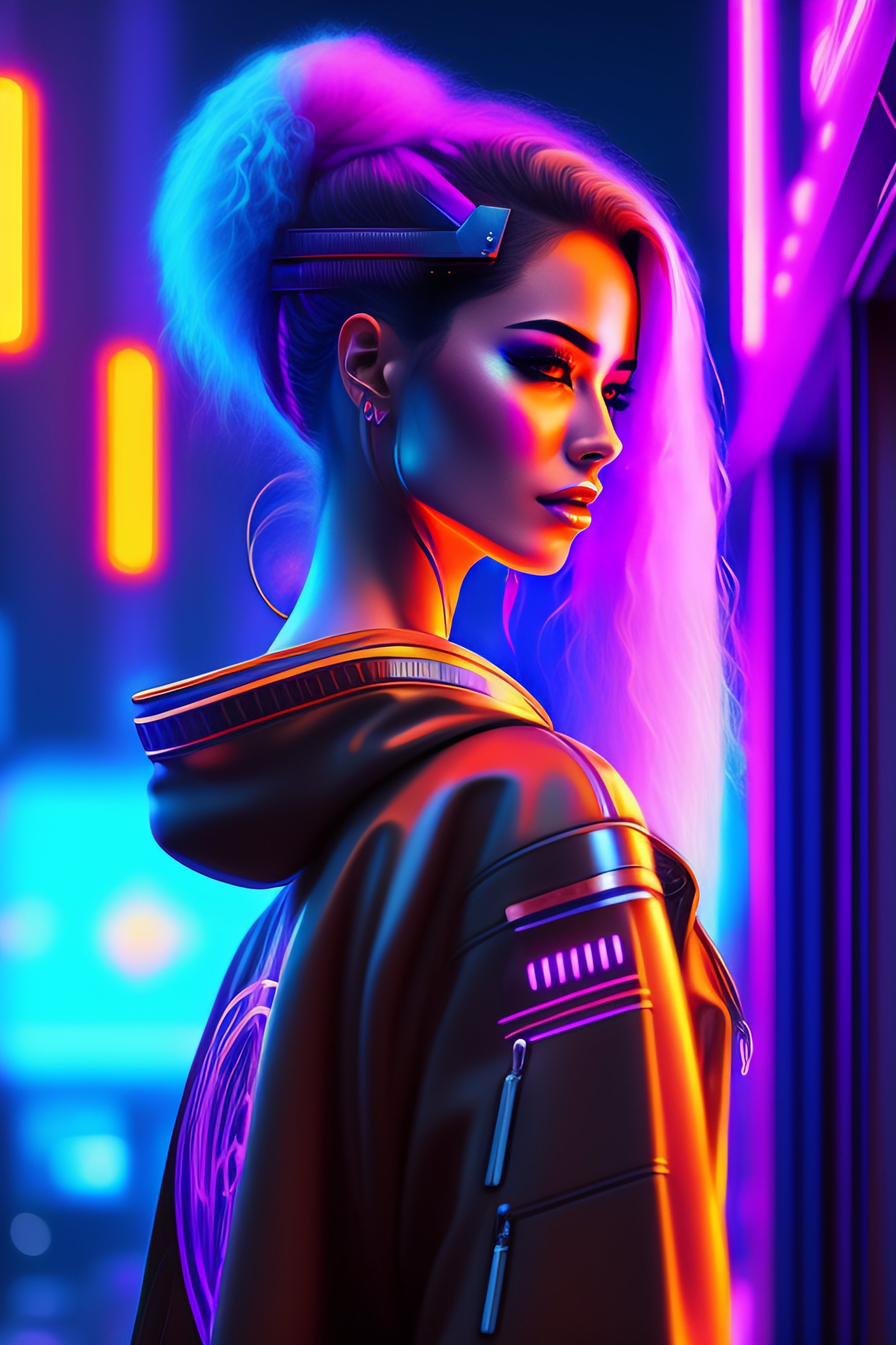 Lexica - Cartoon. Cyberpunk. Robot. Hyperrealistic. Surrealism. neon ...