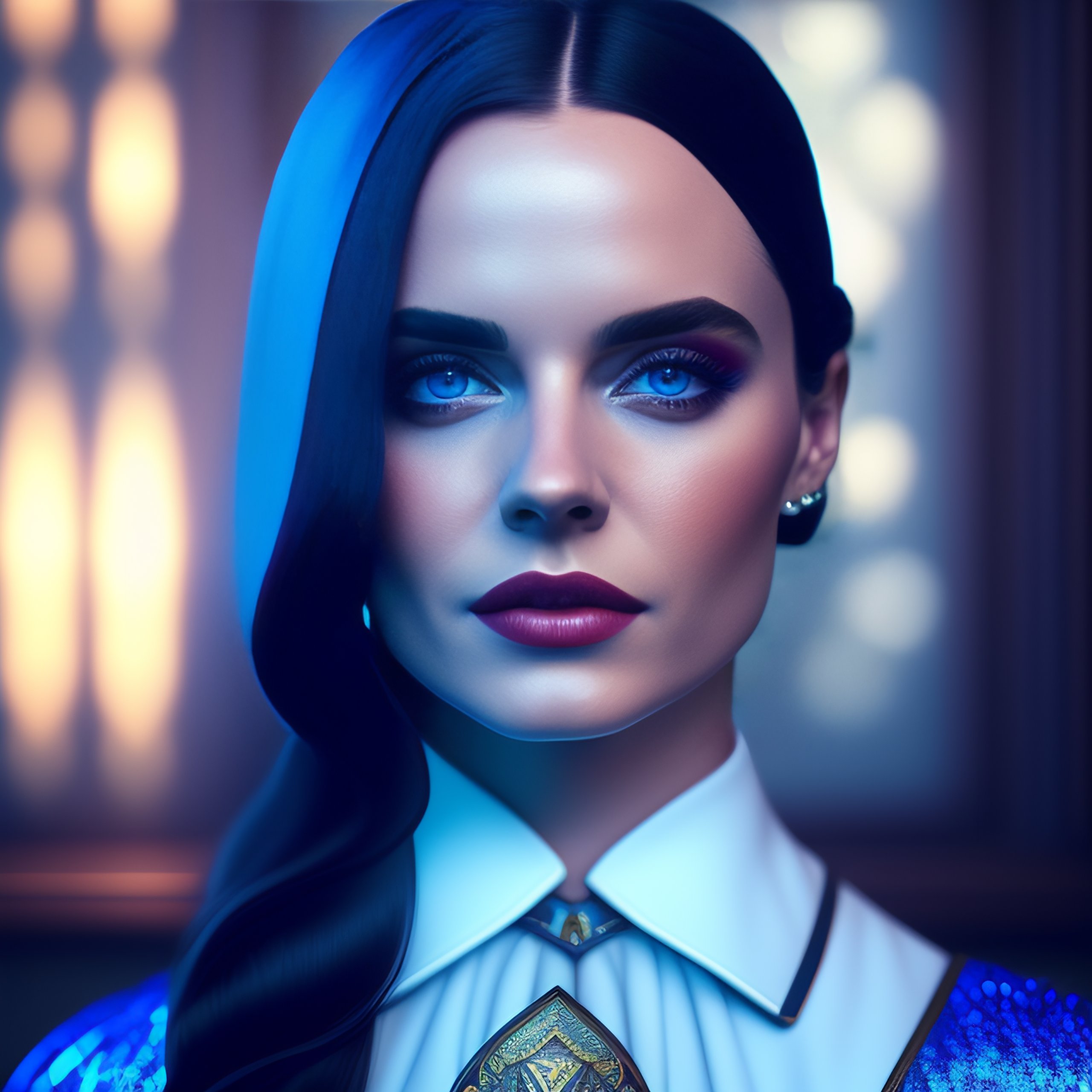 Lexica - Wednesday Addams, blue, fantasy, fantasy style, magic, bright ...