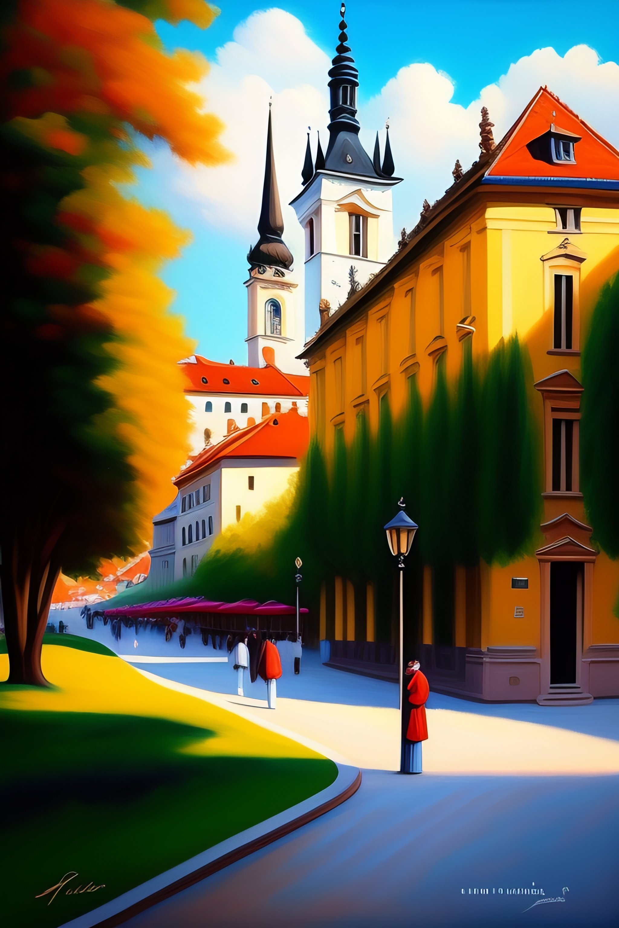 Lexica Naive painting of zagreb croatia