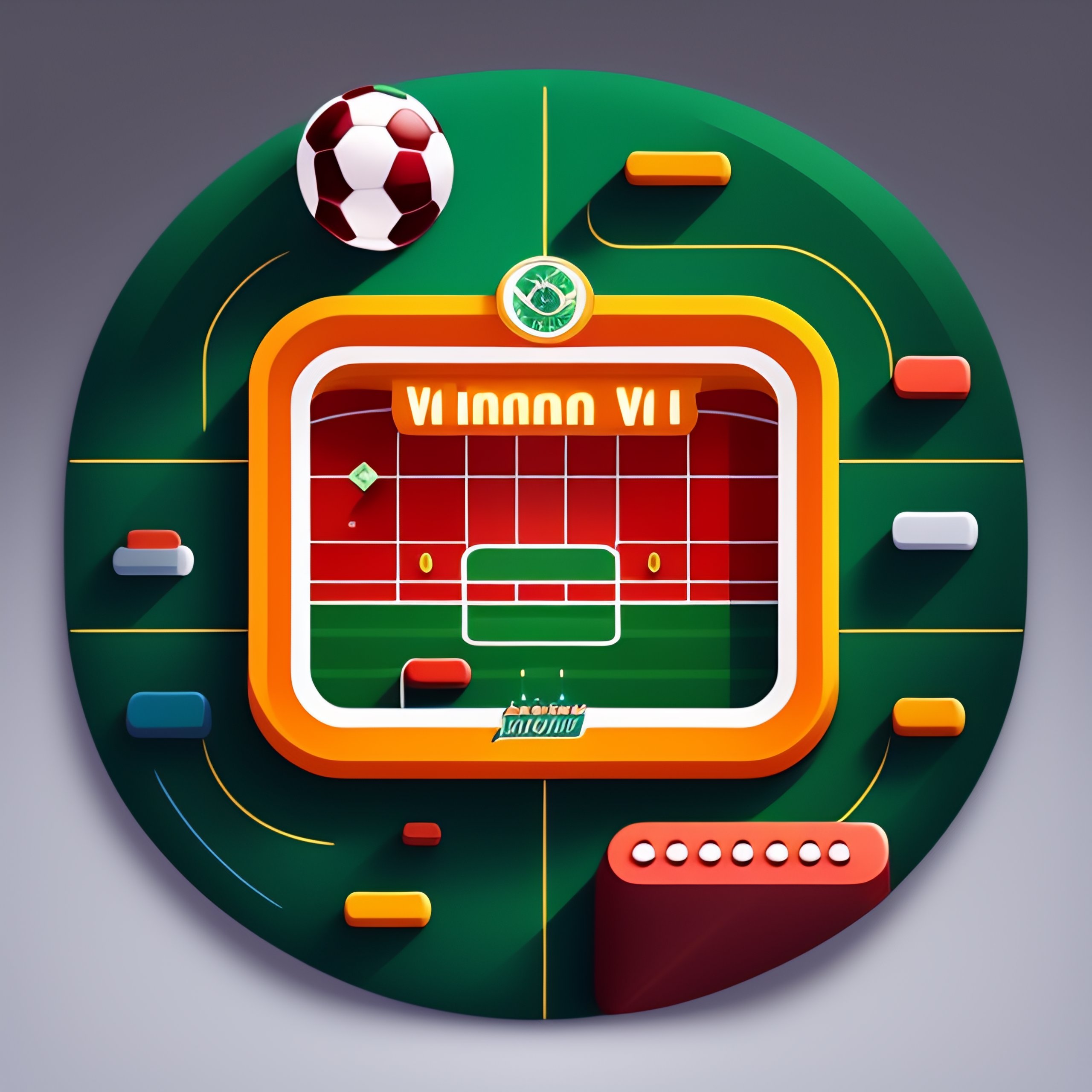 Lexica - Flat design, man, football,win money