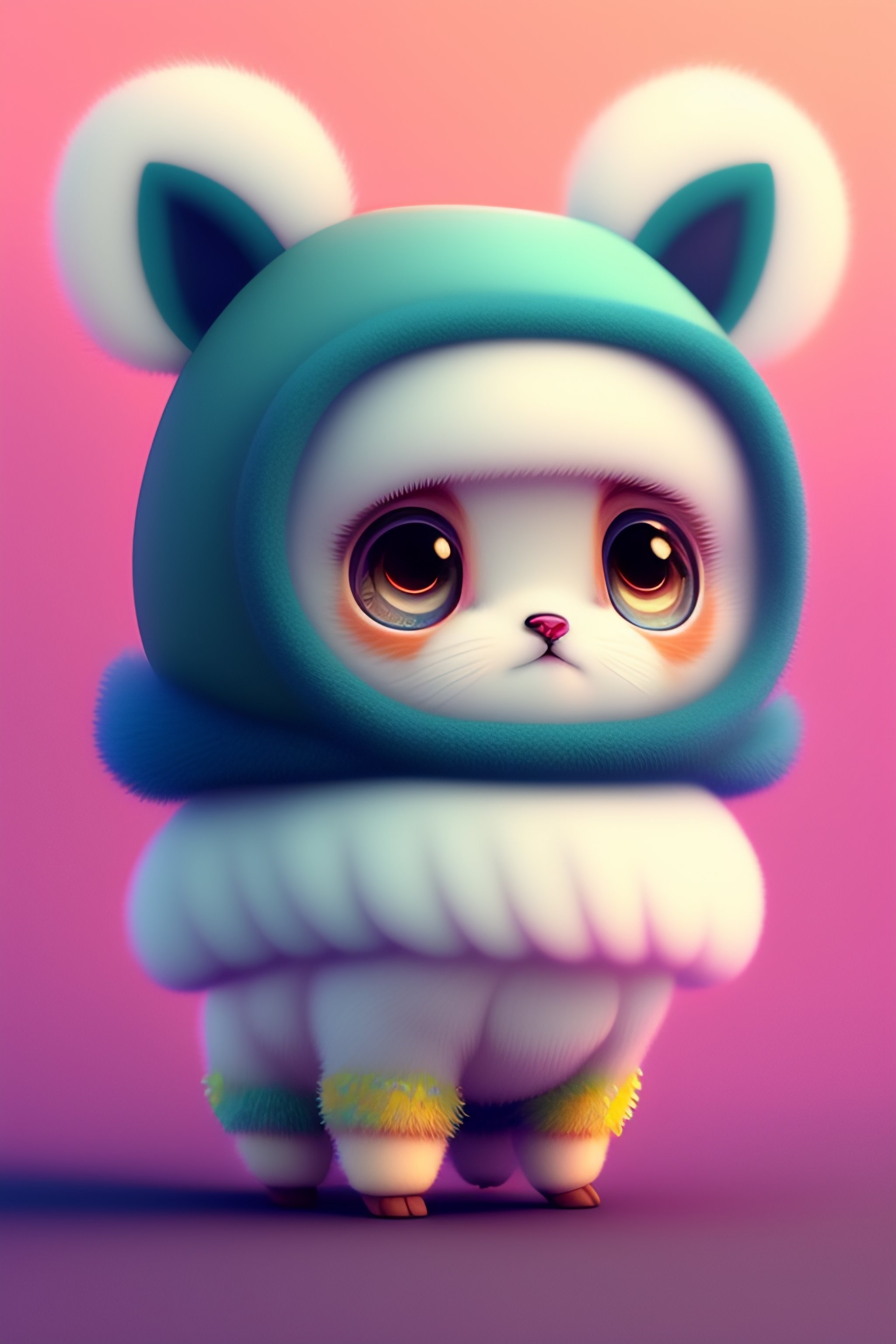 Lexica - Cute and adorable cartoon fluffy baby rhea, fantasy, dreamlike ...
